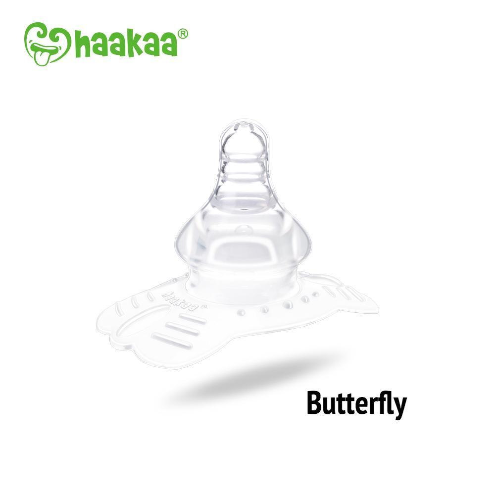 Haakaa Silicone Breastfeeding Nipple Shield, Butterfly Shape 1 Pk