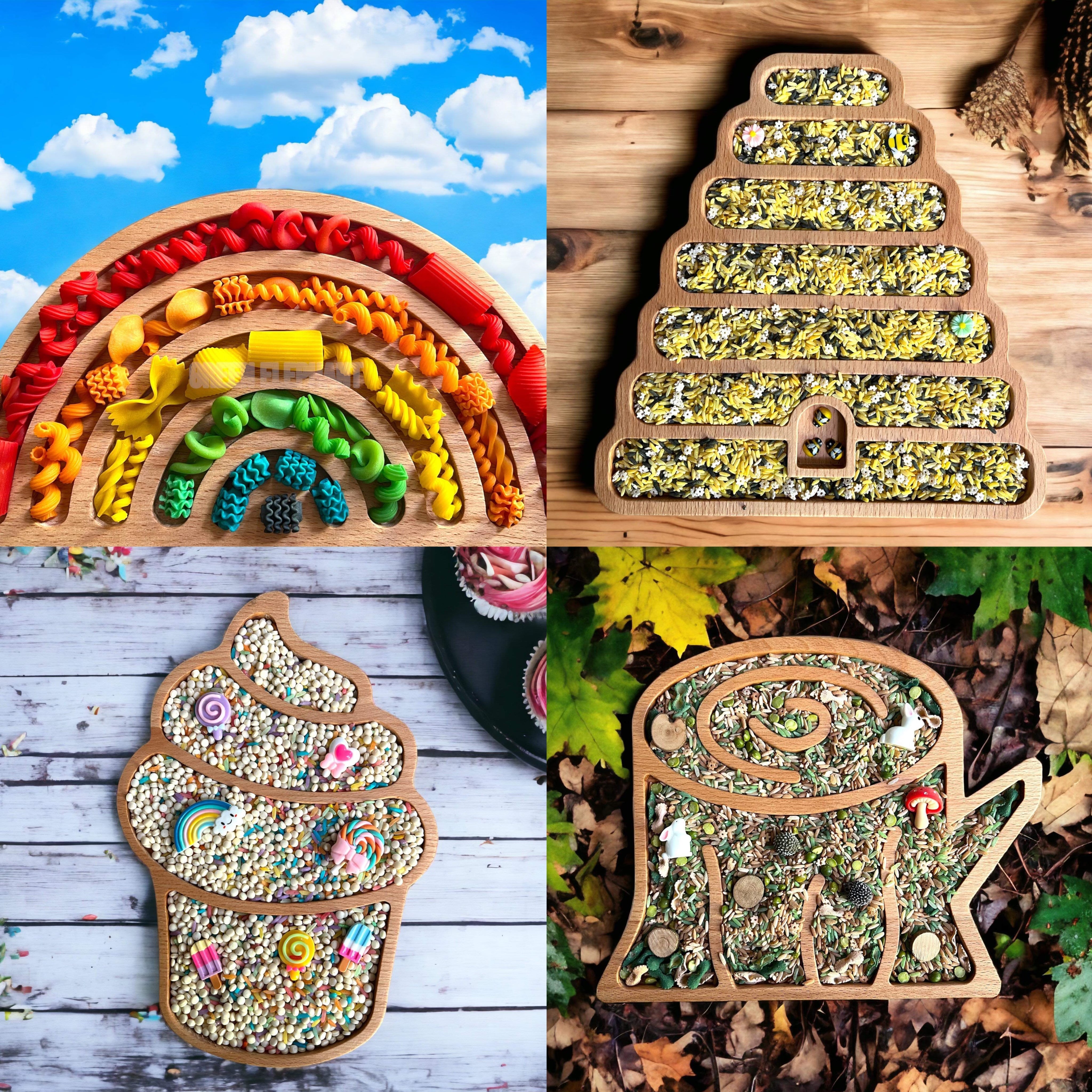 **pre-order (ships In 3-4 Weeks)**beechwood Sensory Sorting Tray