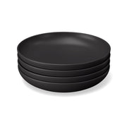 Round Deep Plate - Black - Set Of 4