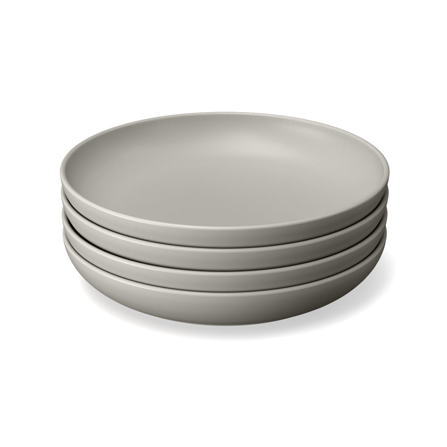 Round Deep Plate - Stone - Set Of 4