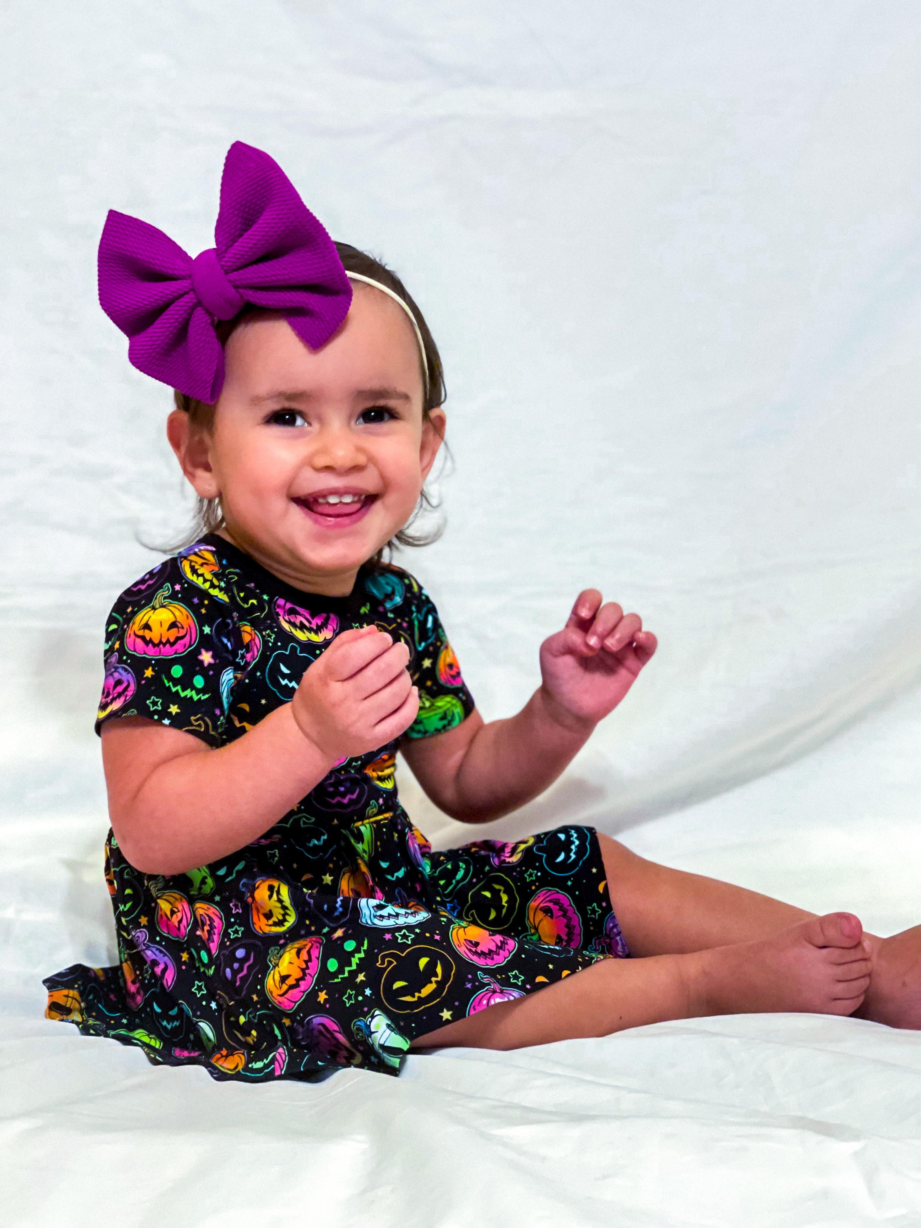 Halloween Pumpkins | Bamboo Baby Bodysuit Dress