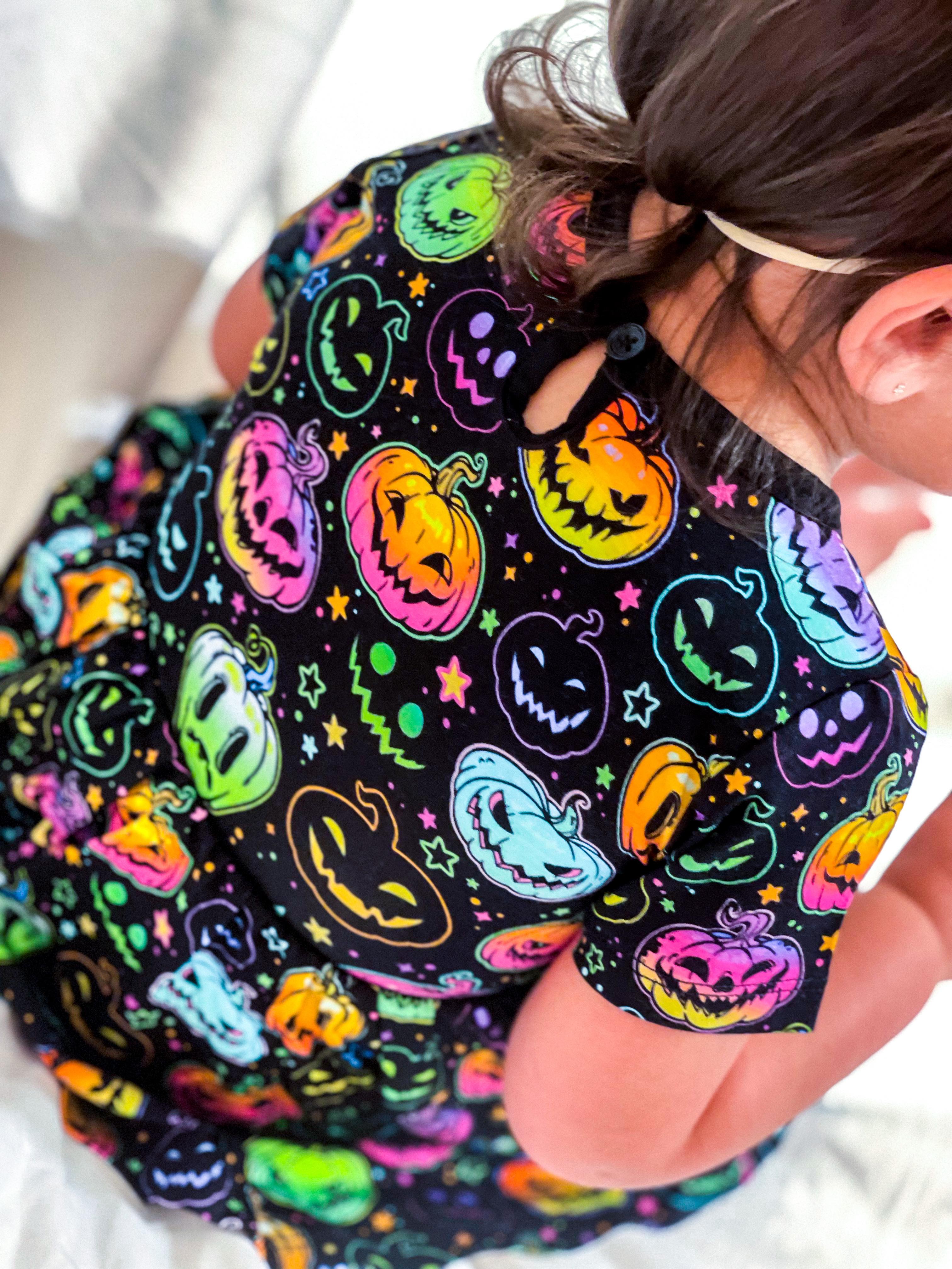 Halloween Pumpkins | Bamboo Baby Bodysuit Dress