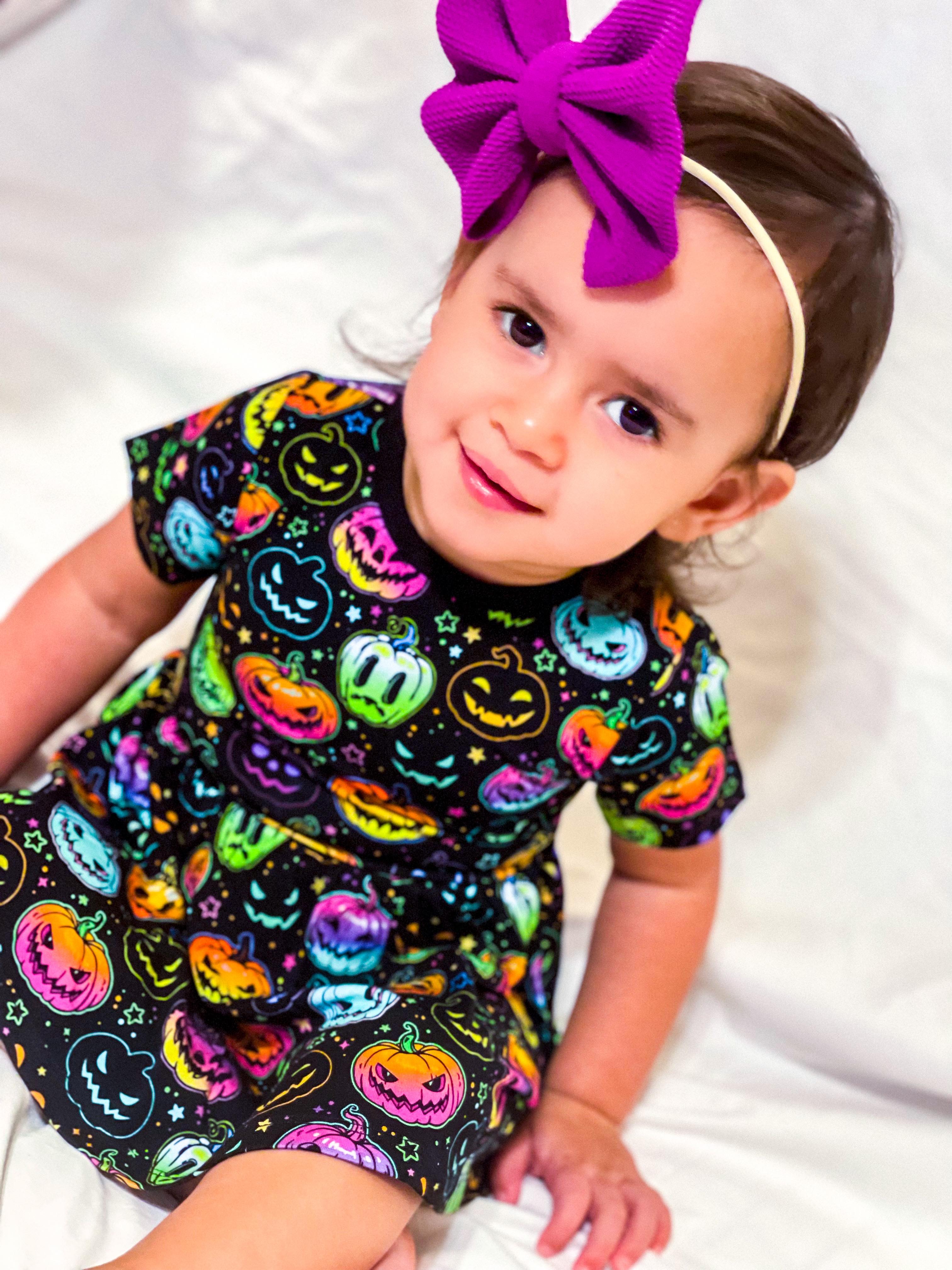 Halloween Pumpkins | Bamboo Baby Bodysuit Dress