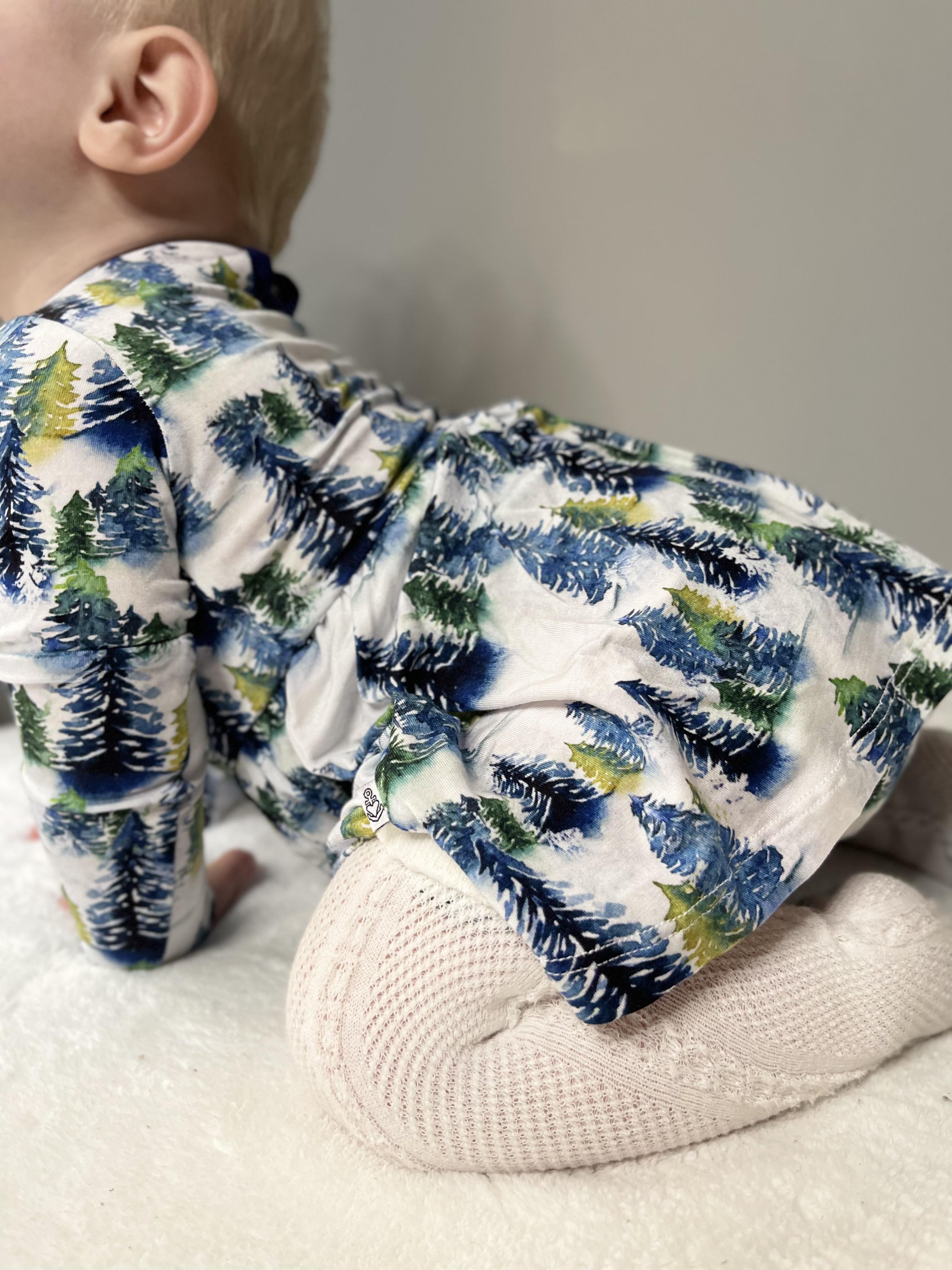 Winter Trees | Bamboo Baby Bodysuit Dress