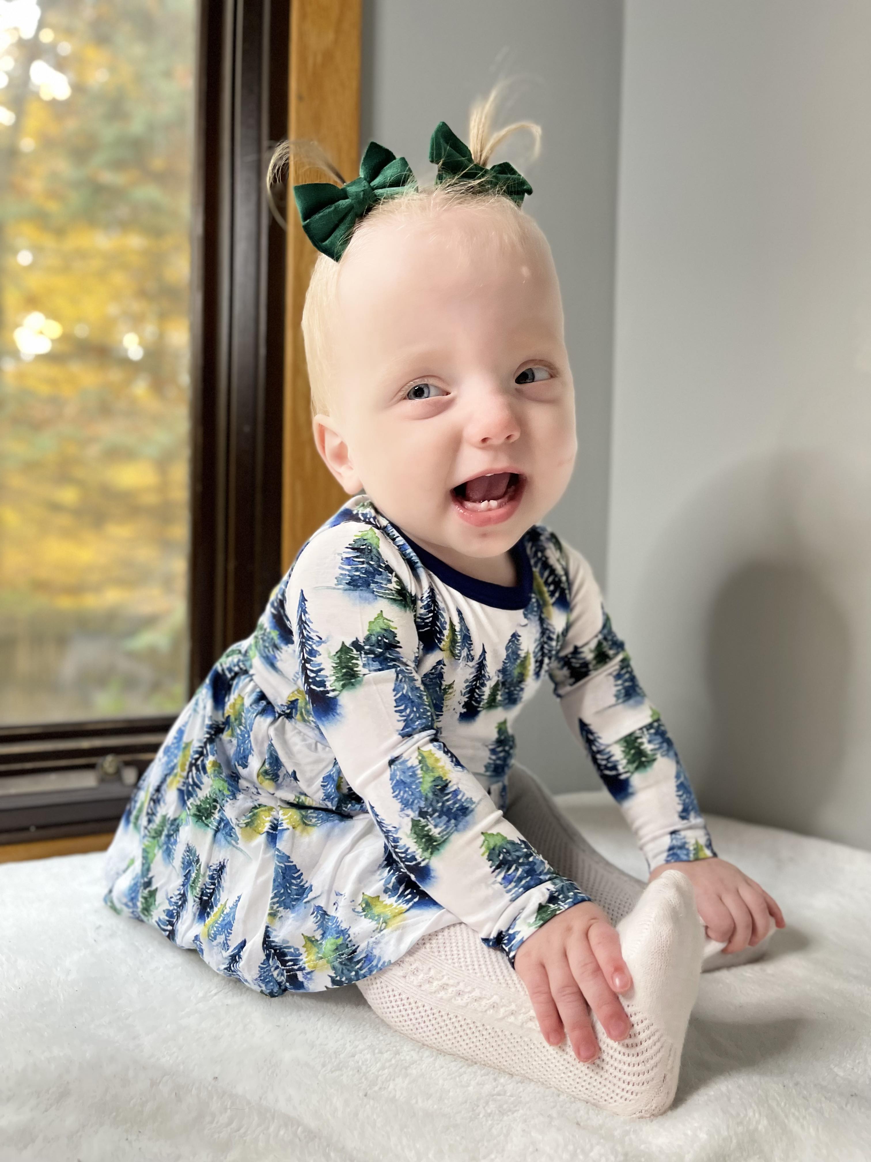 Winter Trees | Bamboo Baby Bodysuit Dress
