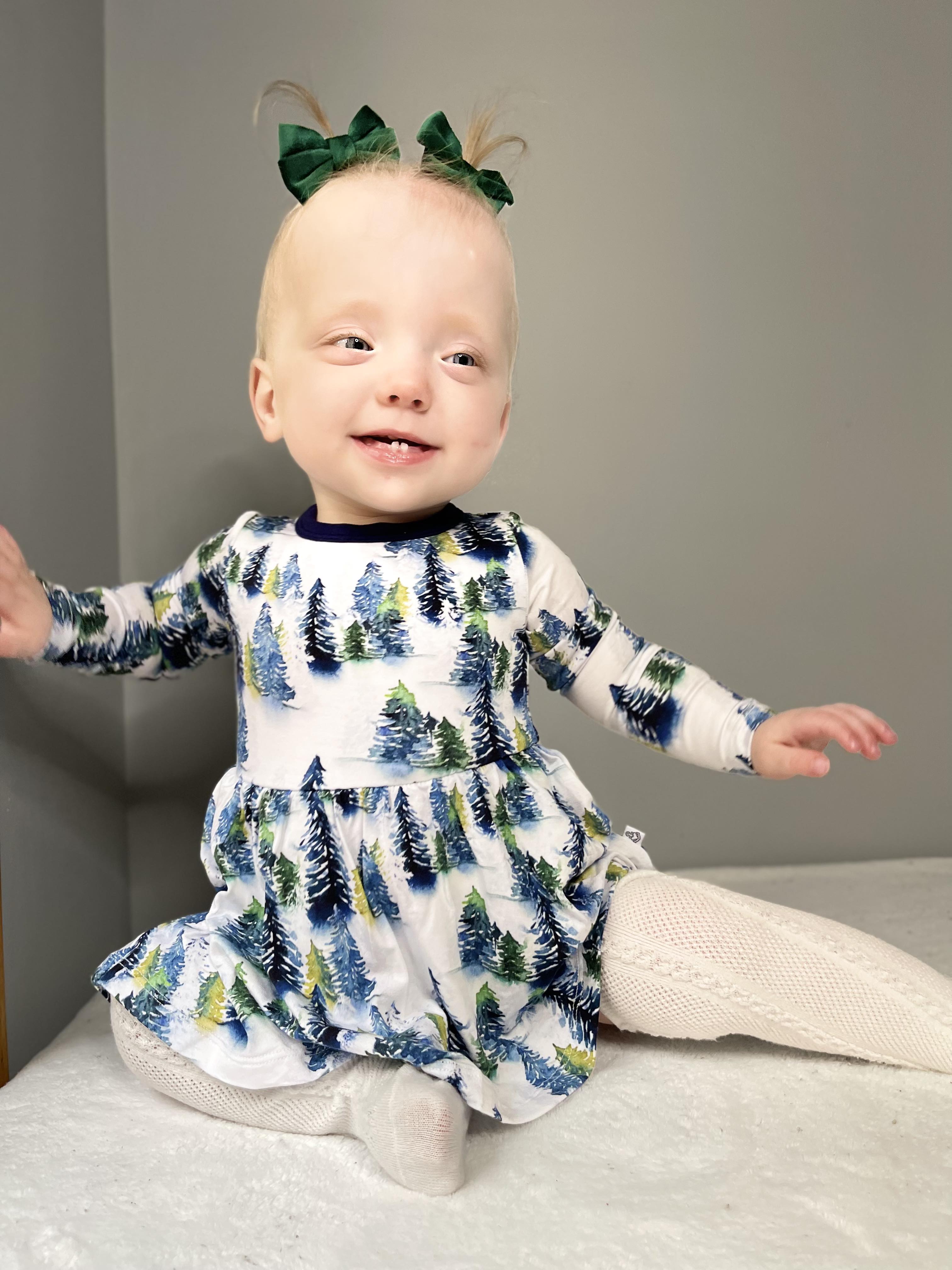 Winter Trees | Bamboo Baby Bodysuit Dress