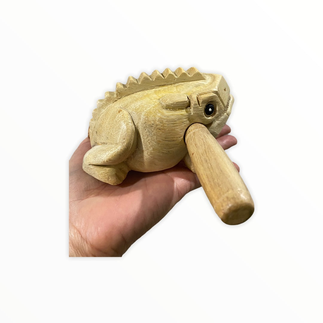 Natural Wooden Frog