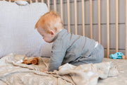 Organic Bamboo Cotton Blend Swaddle Blanket In Yippee Ki Yay