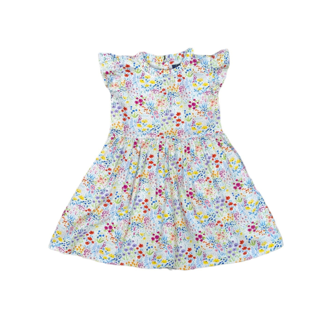 Spring Flowers Ruffle Dress