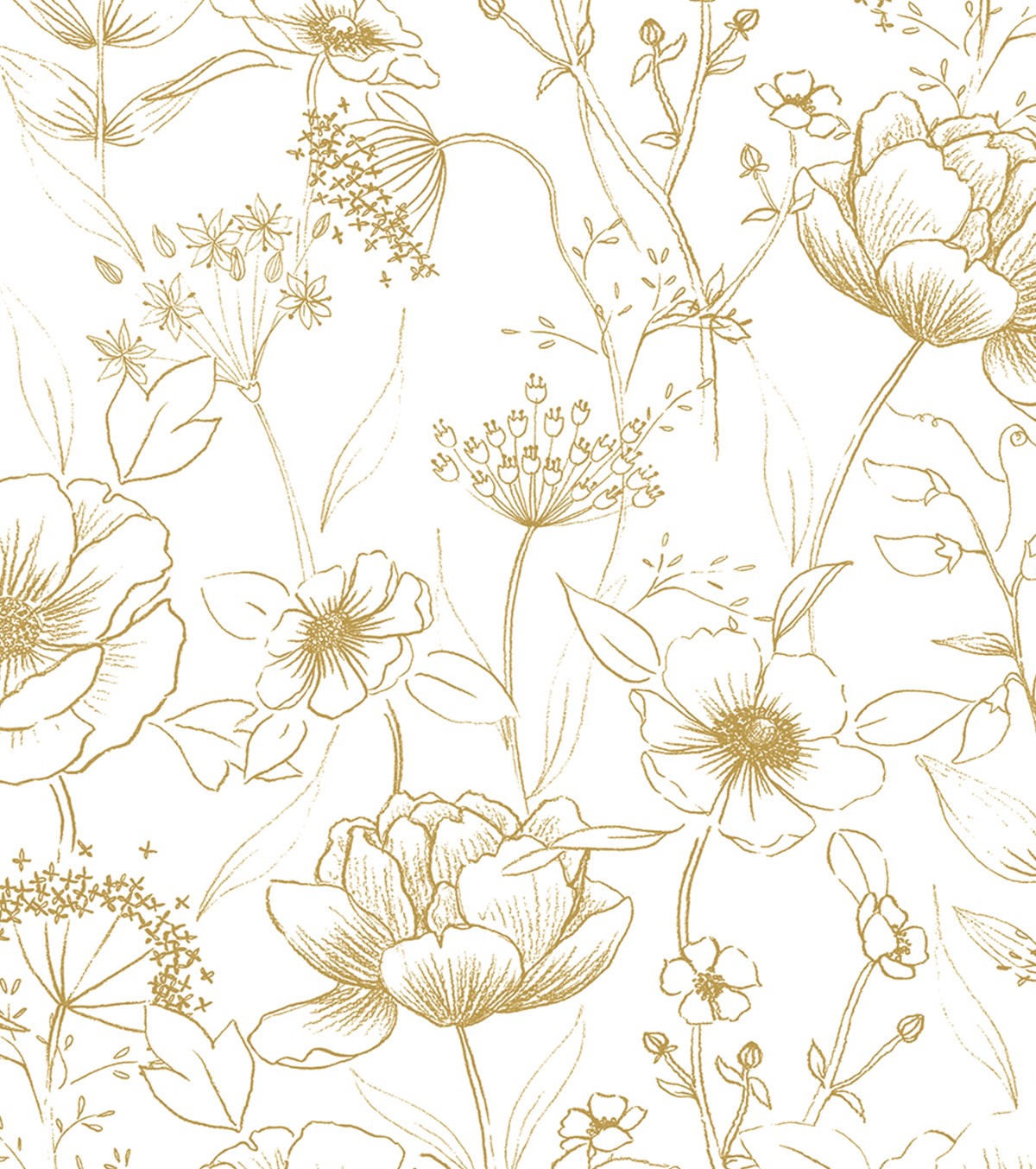 Botany - Children's Wallpaper - Flower Motif