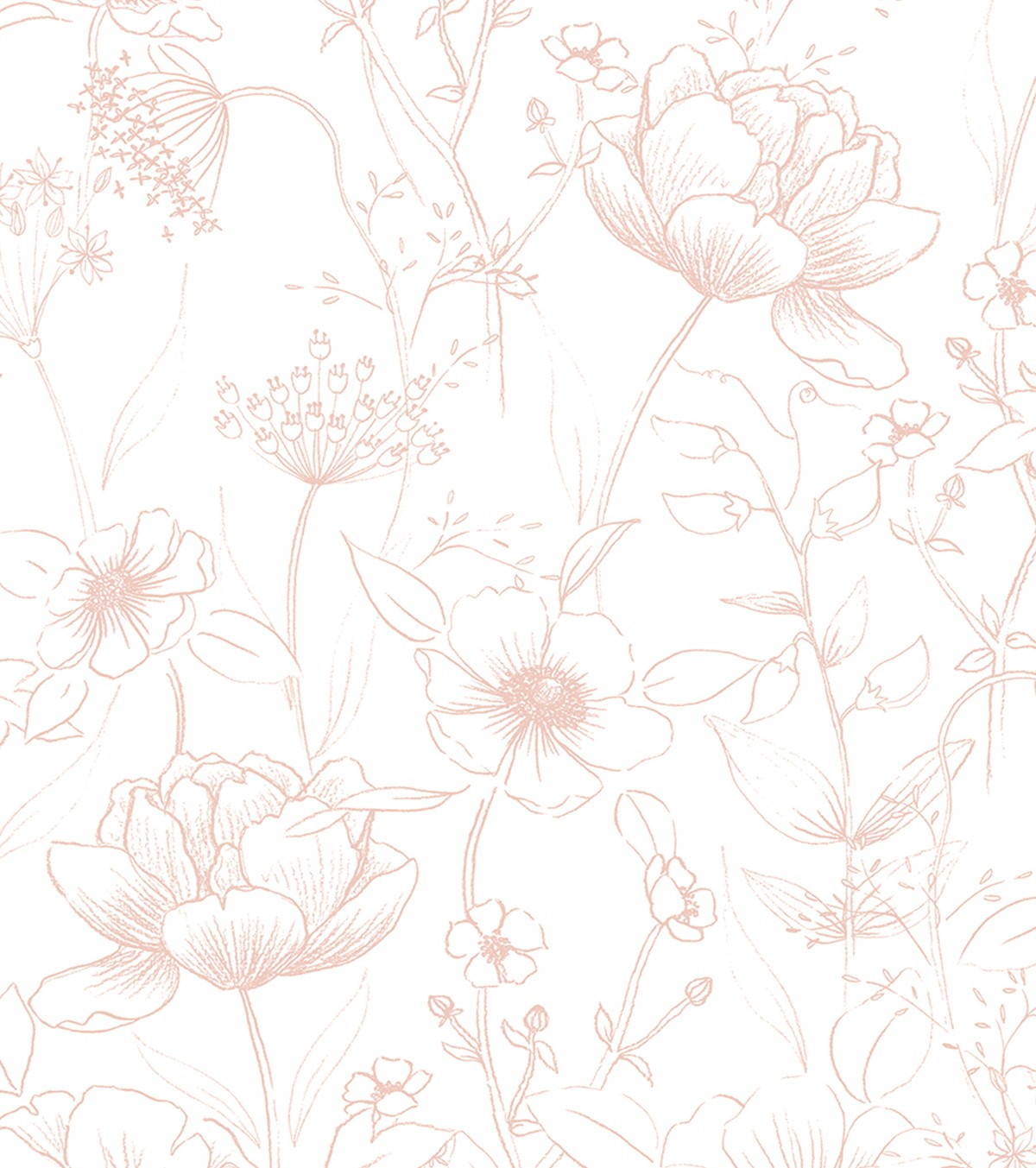 Botany - Children's Wallpaper - Flower Motif