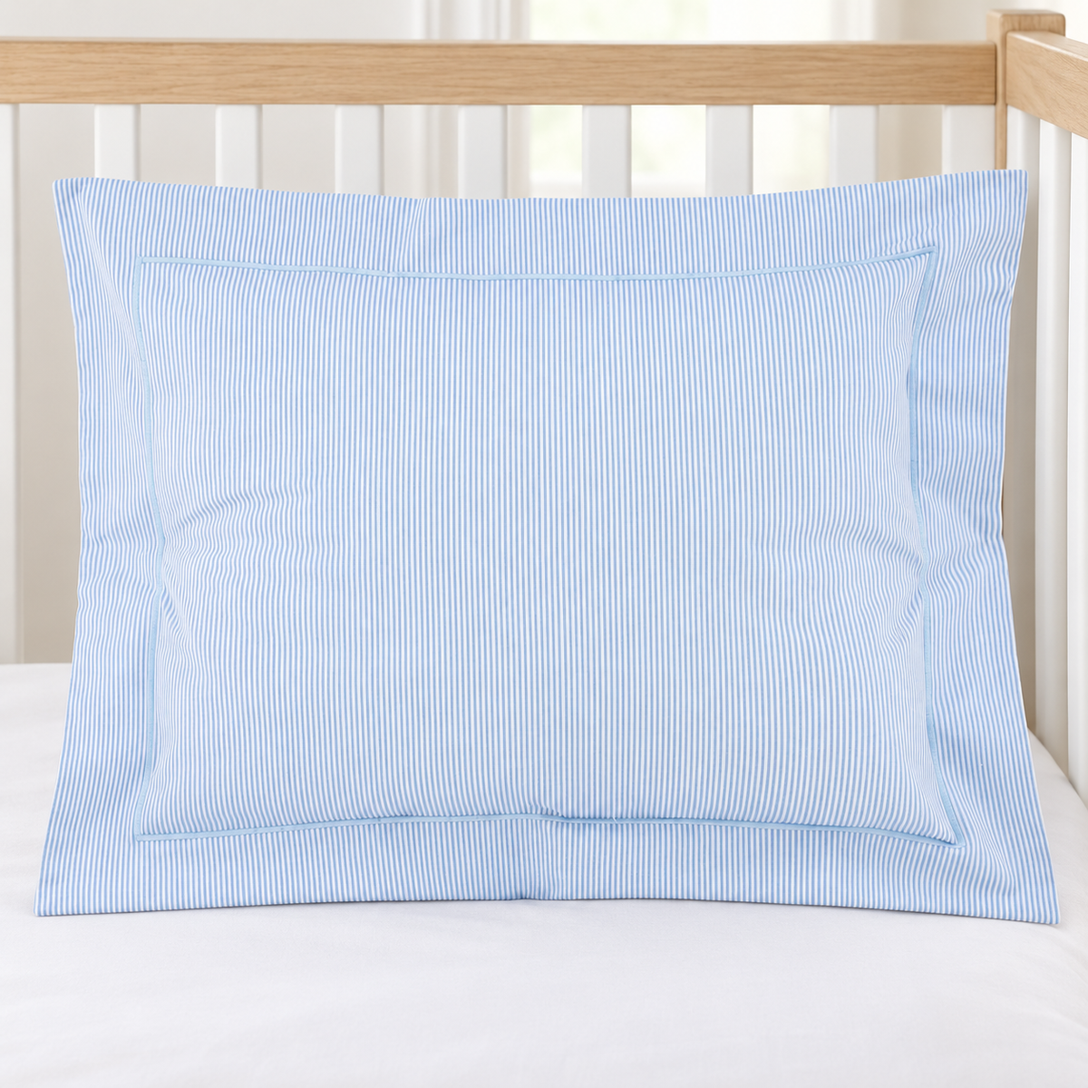Striped Pillowcase - Light Blue