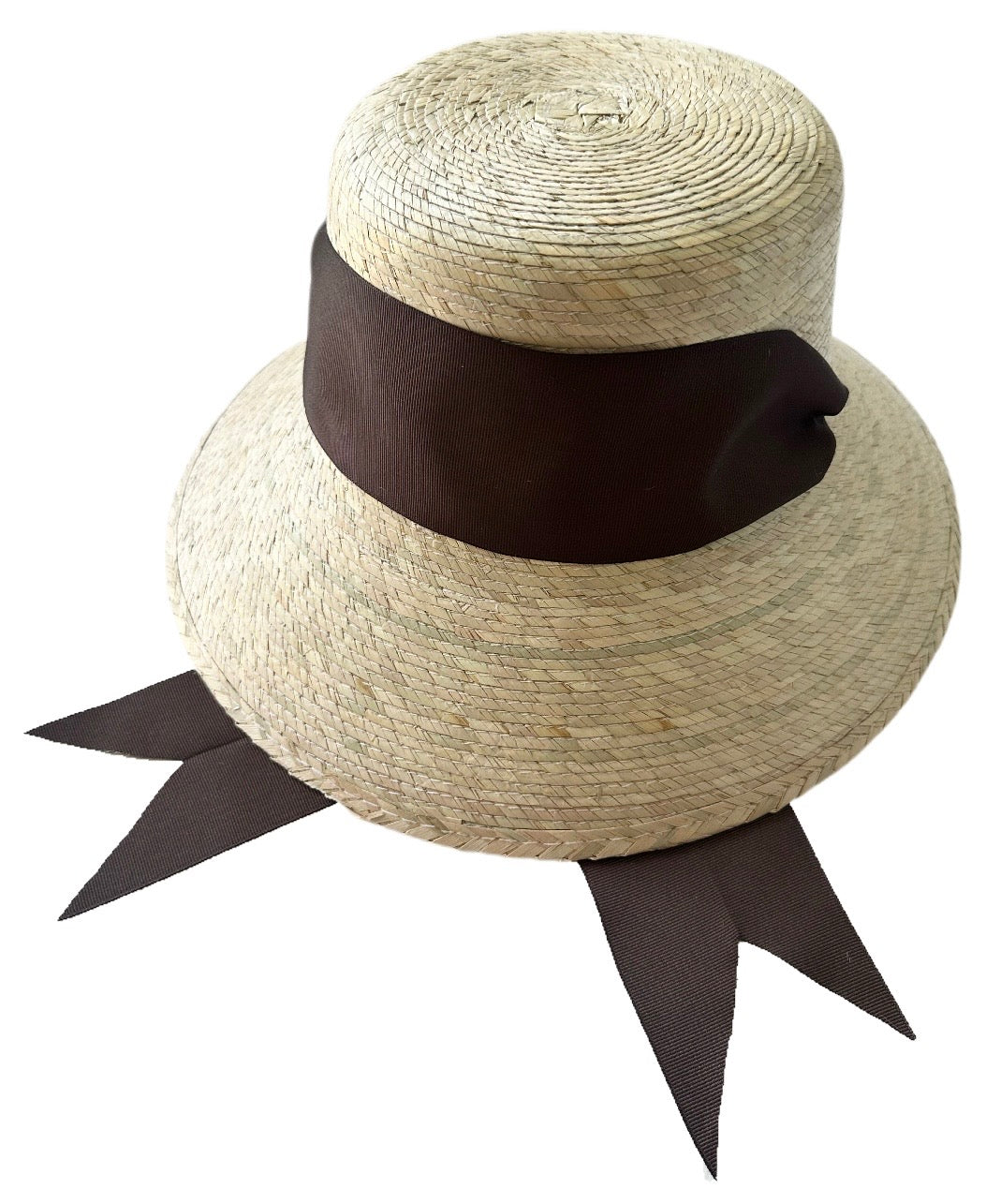Clematis Bucket Hat - Chocolate Brown Wide & Short Grosgrain Ribbon