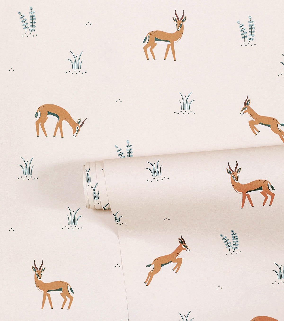 Tanzania - Children's Wallpaper - Gazelle Motif