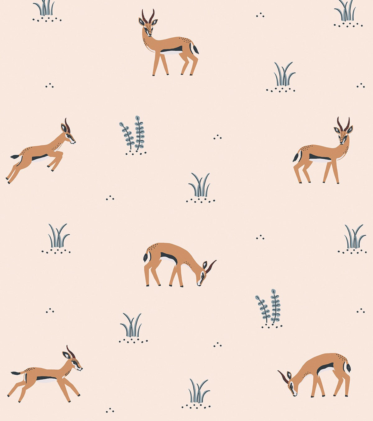 Tanzania - Children's Wallpaper - Gazelle Motif