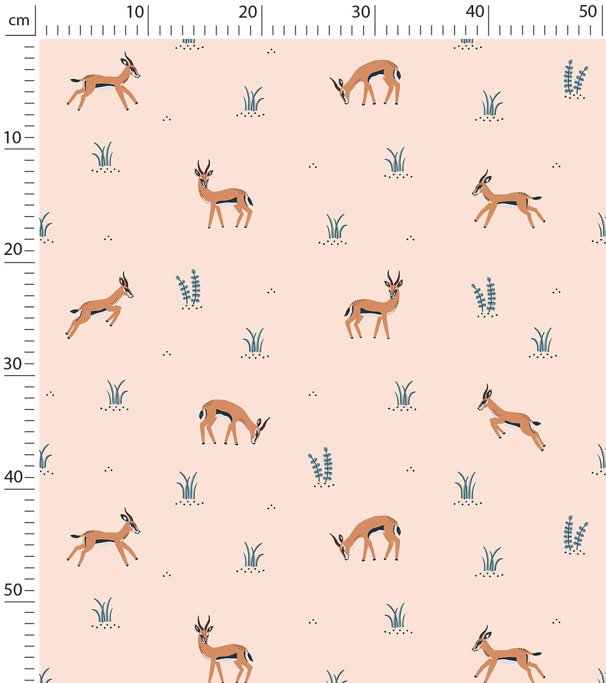 Tanzania - Children's Wallpaper - Gazelle Motif