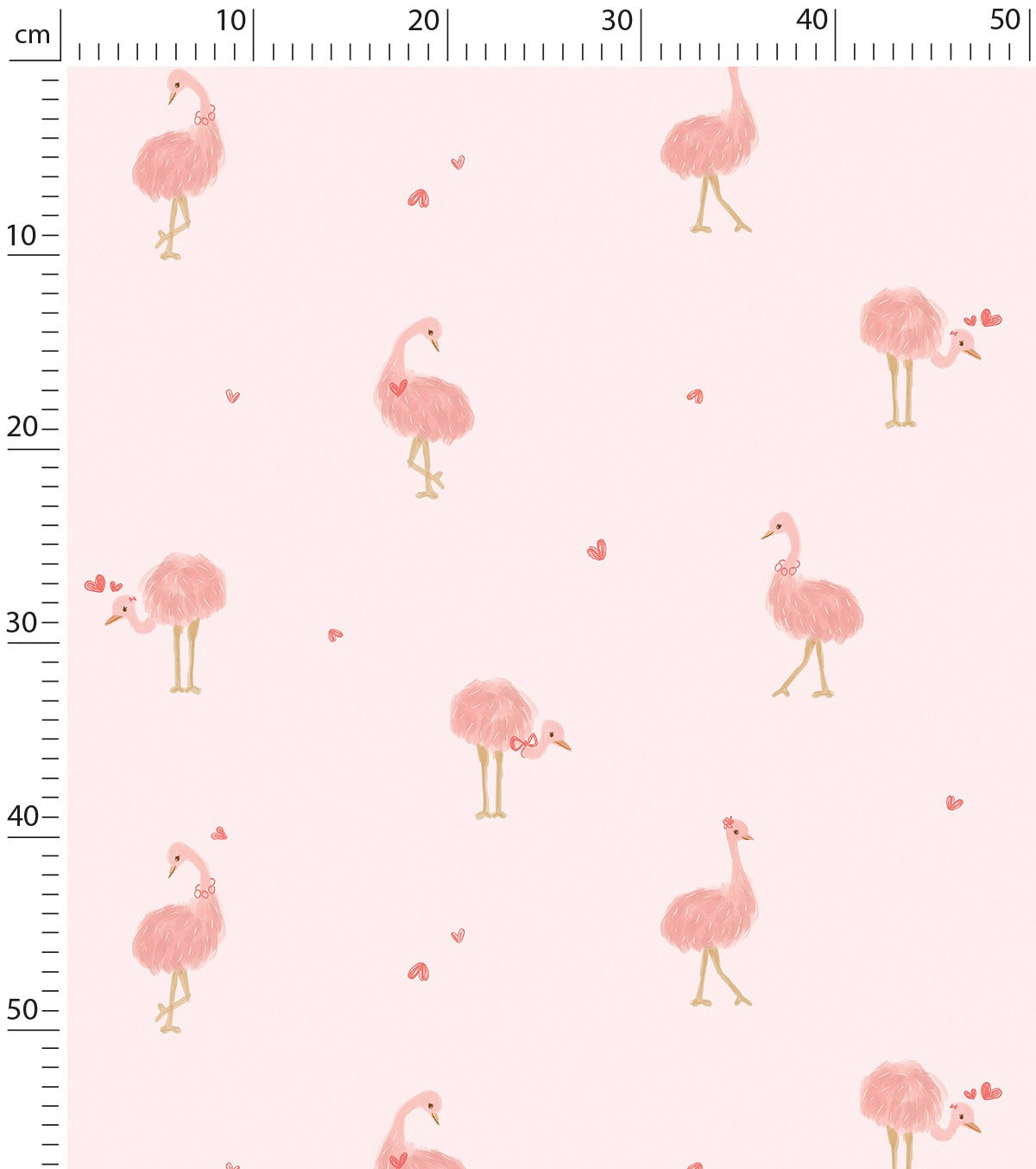 Hello Lovely - Children's Wallpaper - Ostrich Motif