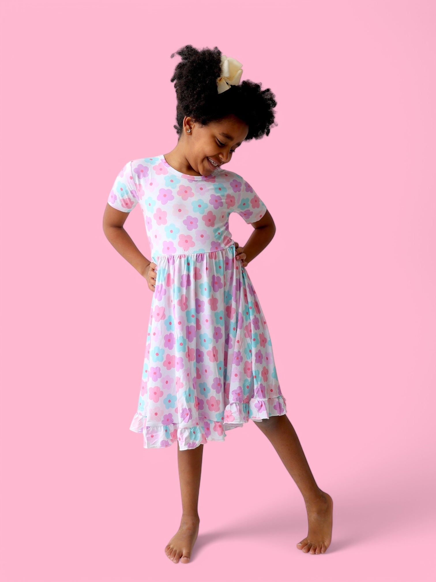 Violet Fields Dream Ruffle Dress