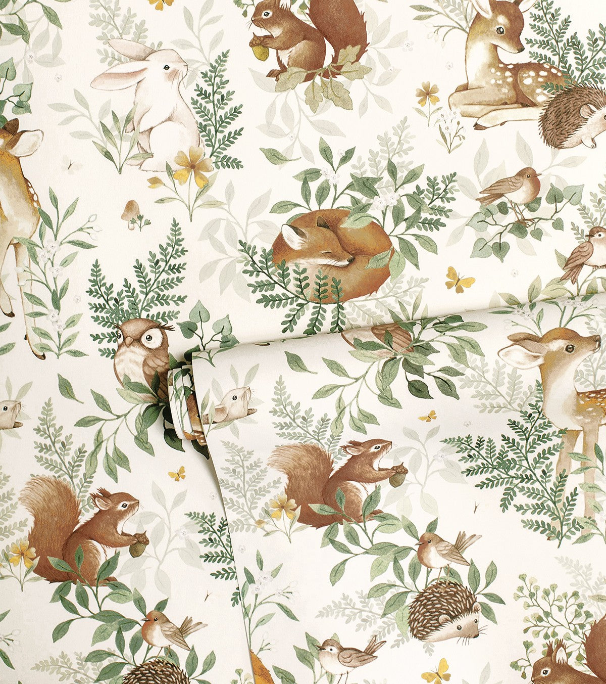 Forest - Children's Wallpaper - Forest Animals Motif