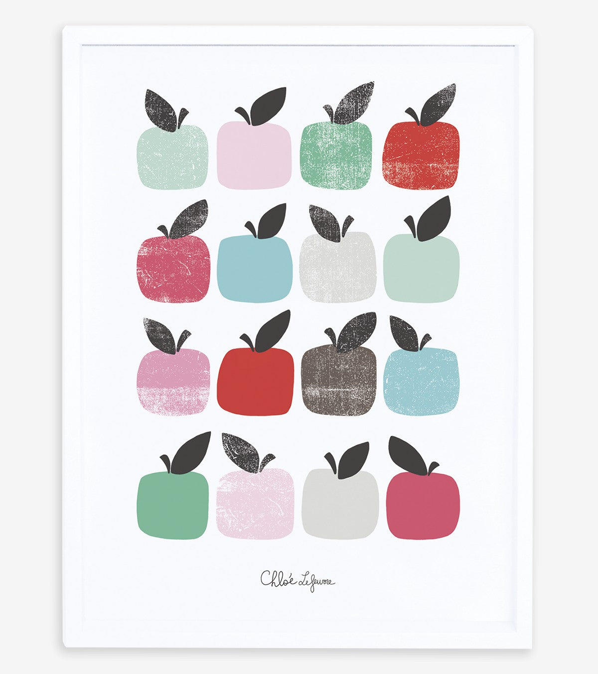 Moka & Pom - Children's Poster - Apples