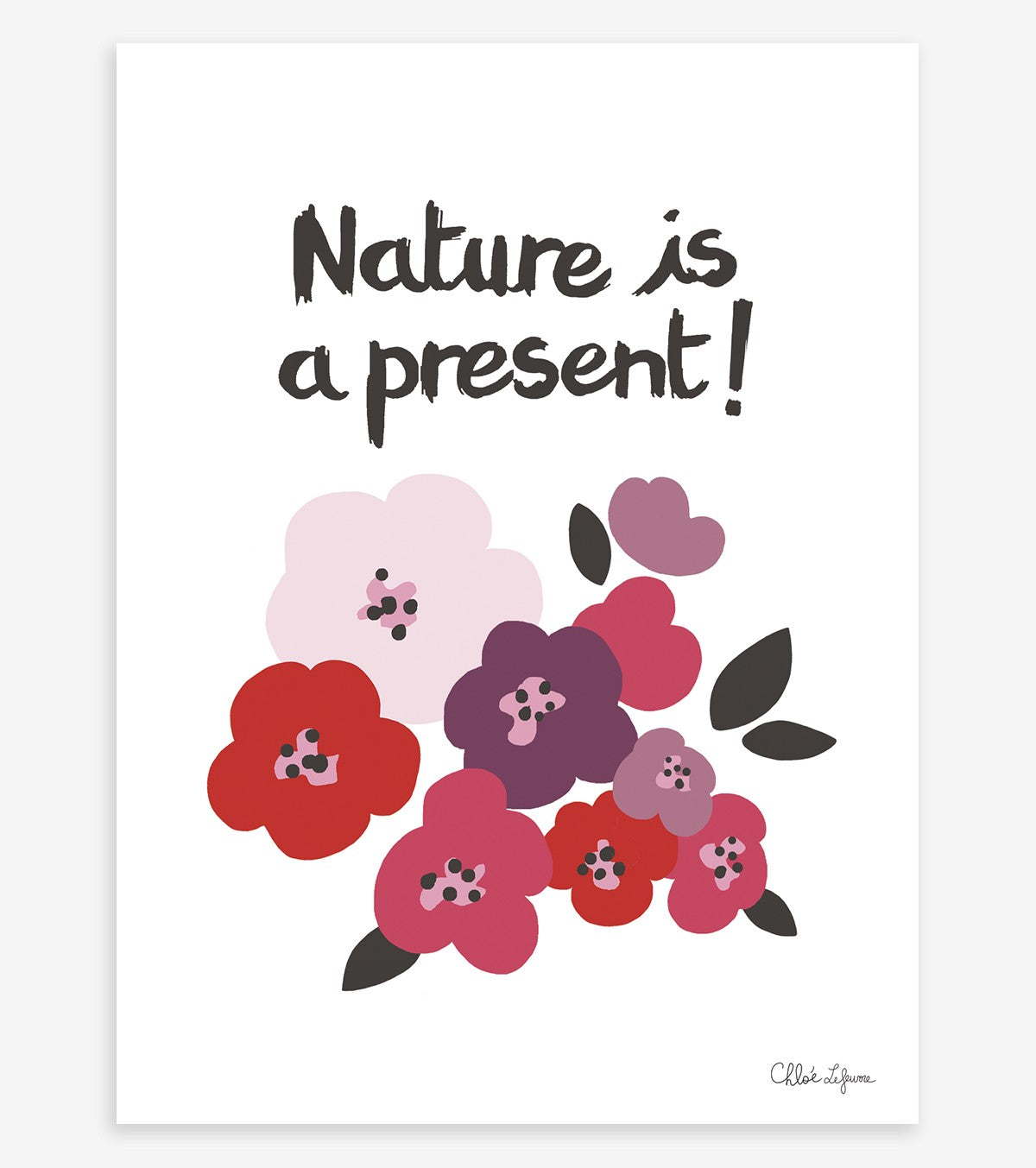 MILLY & FLORE - Children's poster - Flowers