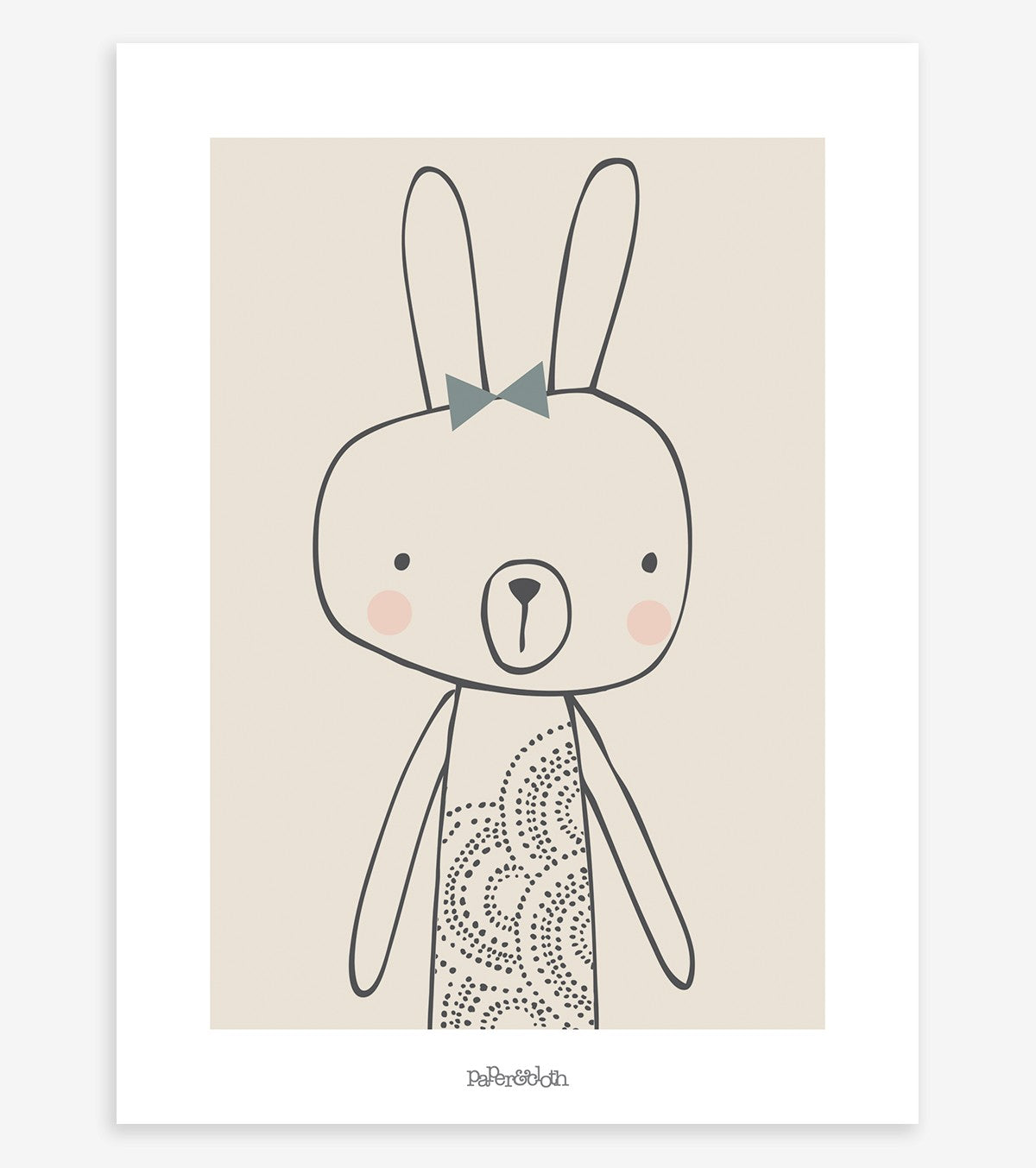 LITTLE FRIENDS - Children's poster - The rabbit