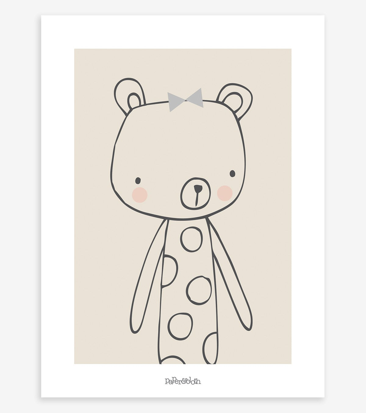 LITTLE FRIENDS - Children's poster - Teddy Bear
