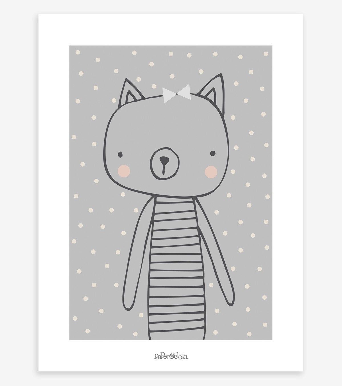 LITTLE FRIENDS - Children's poster - The cat