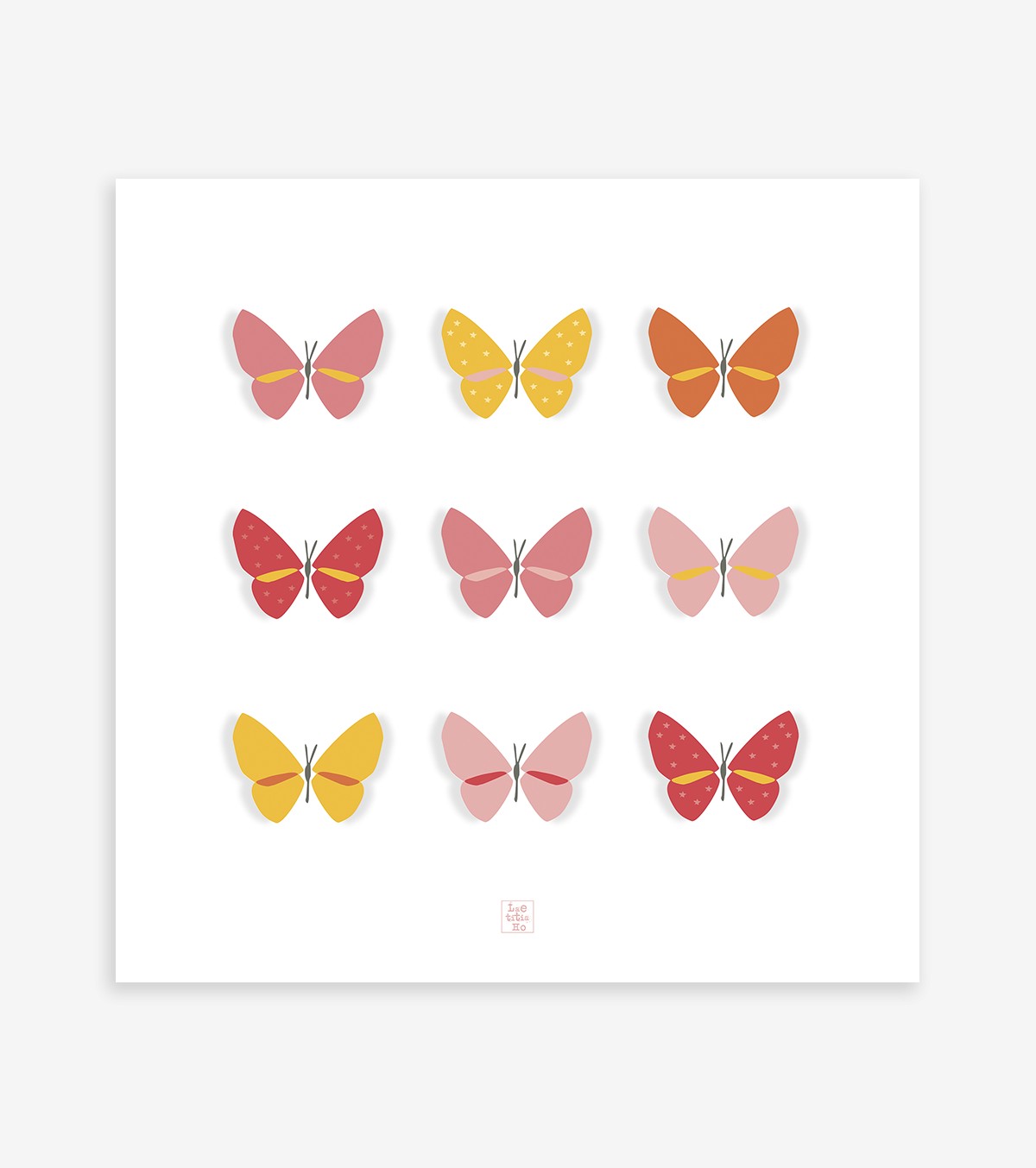 HELLO SPRING - Children's poster - Butterflies