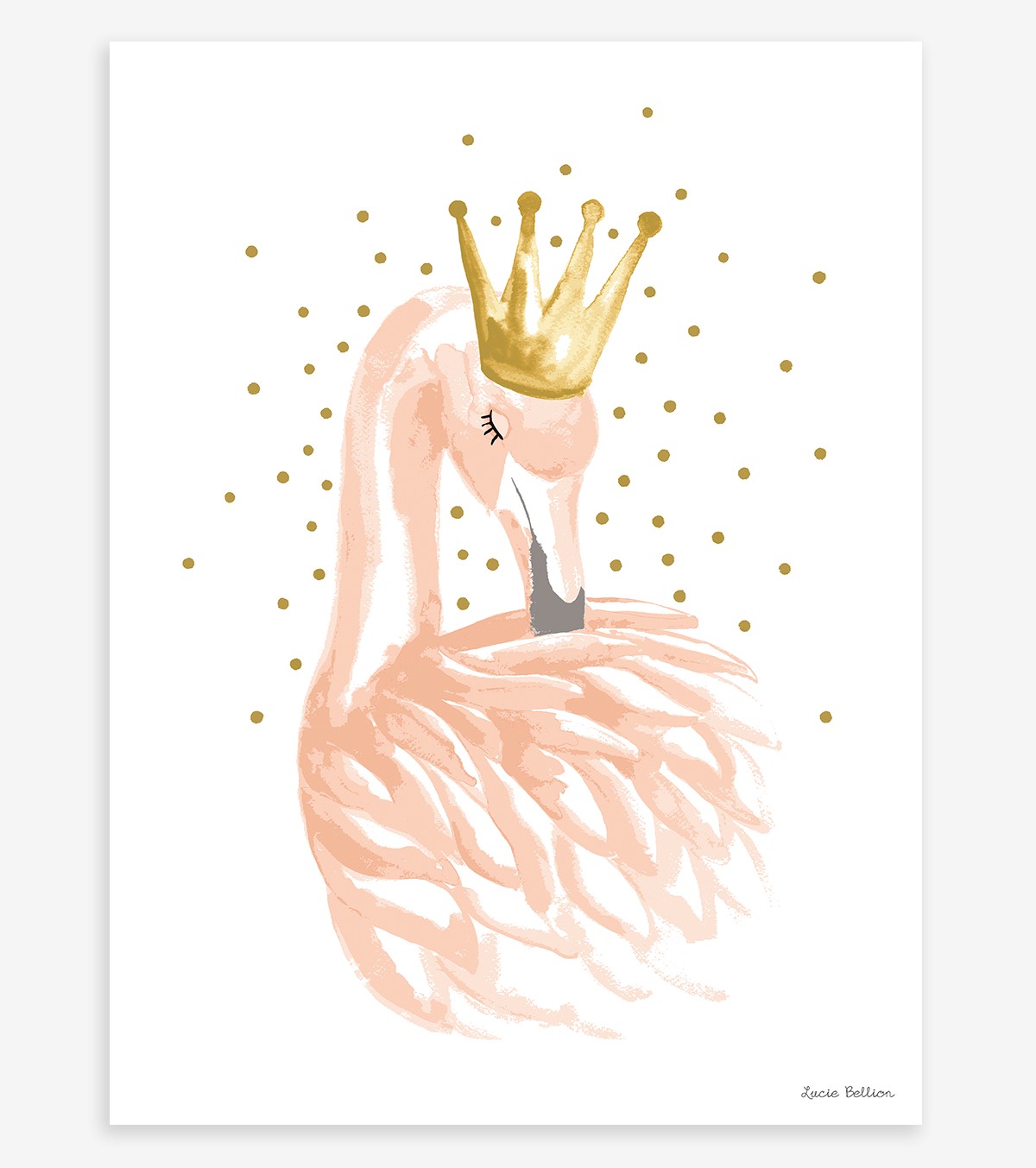 FLAMINGO - Children's poster - Pink flamingo