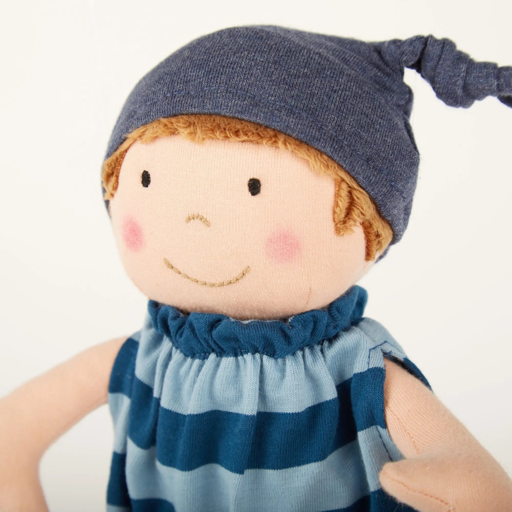 Plush Doll With Blue Outfit