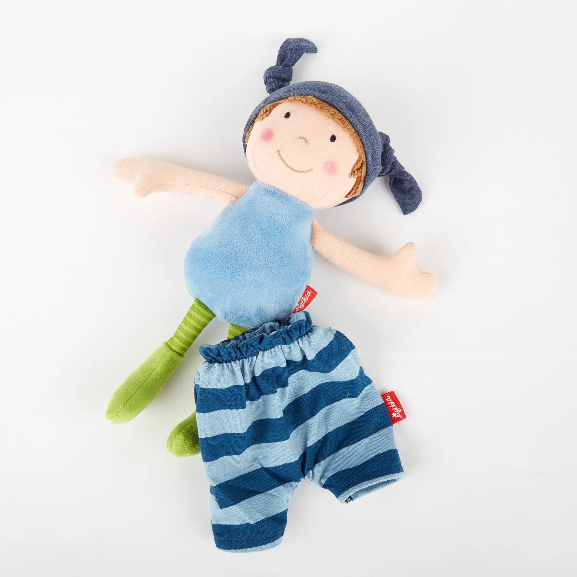 Plush Doll With Blue Outfit