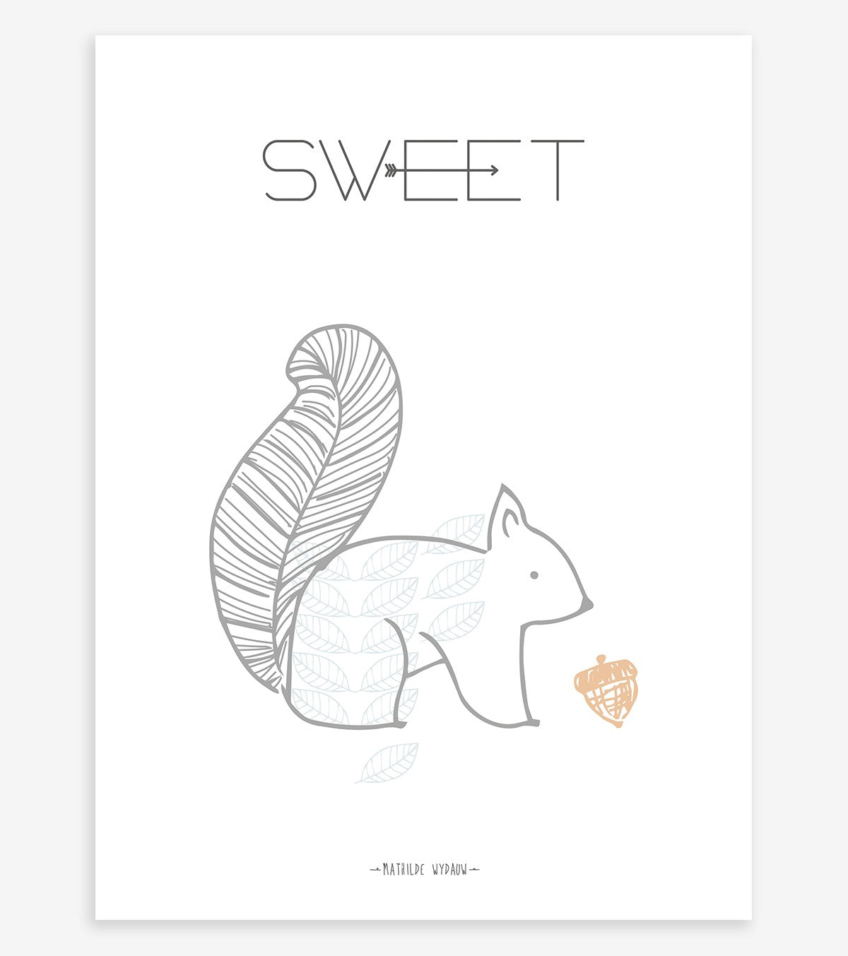 Nordic - Children's Poster - The Squirrel, Sweet