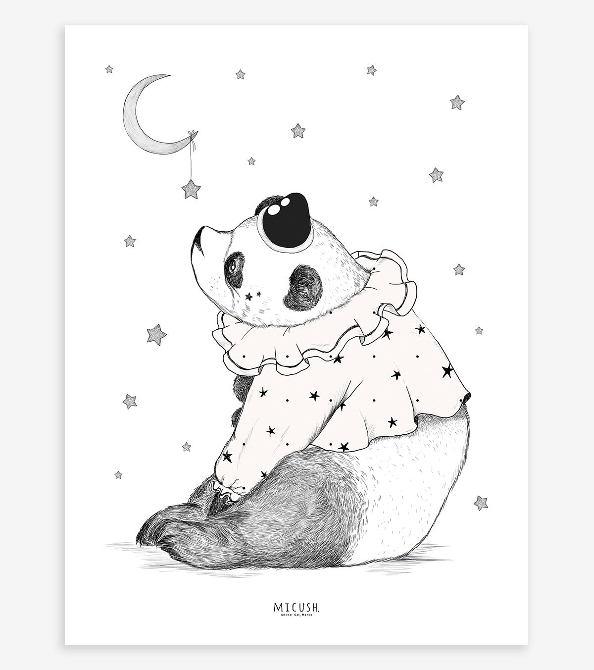 Dreamy - Children's Poster - Dreaming Panda