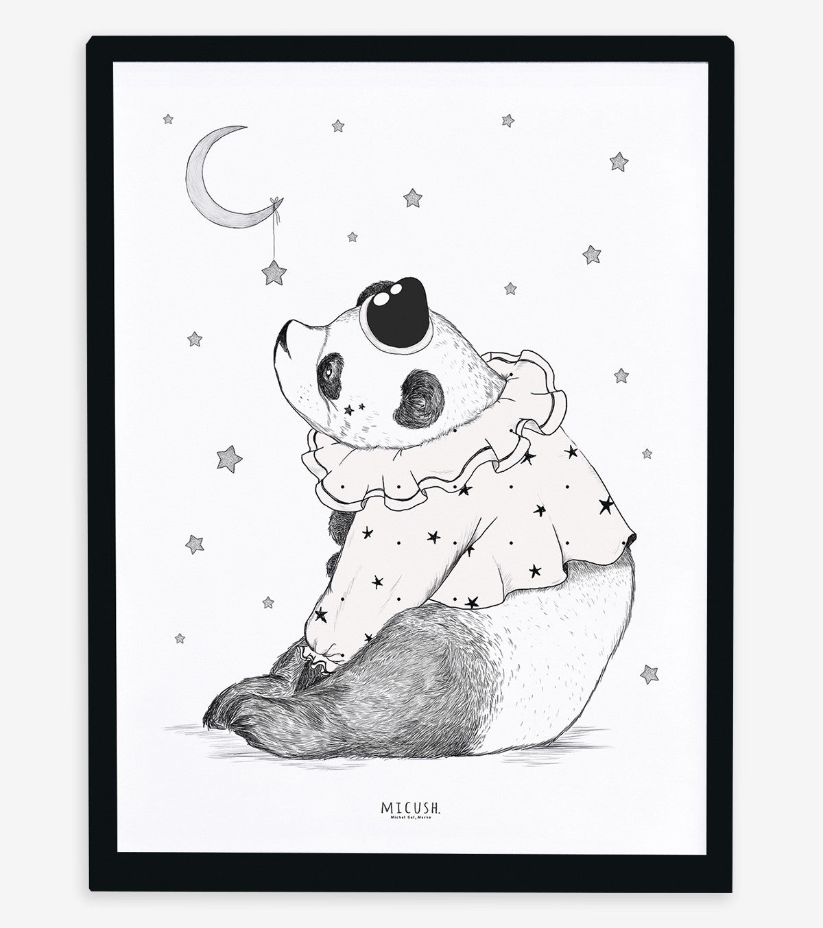 Dreamy - Children's Poster - Dreaming Panda