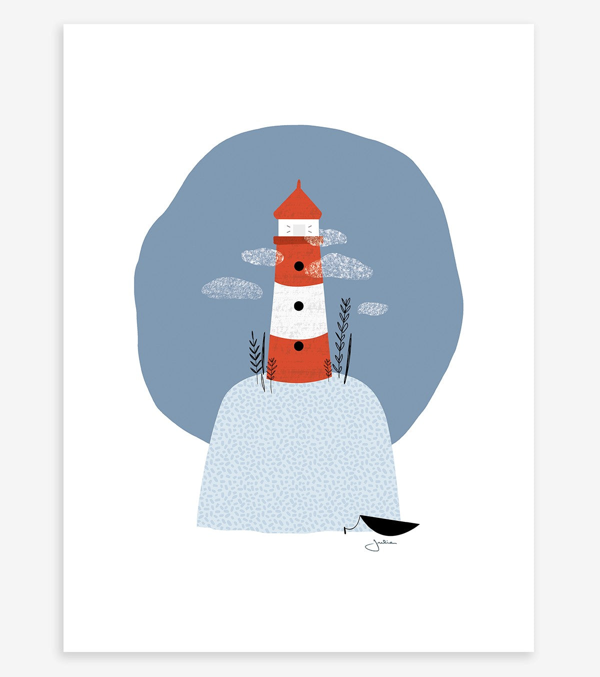 Wild Island - Children's Poster - The Lighthouse