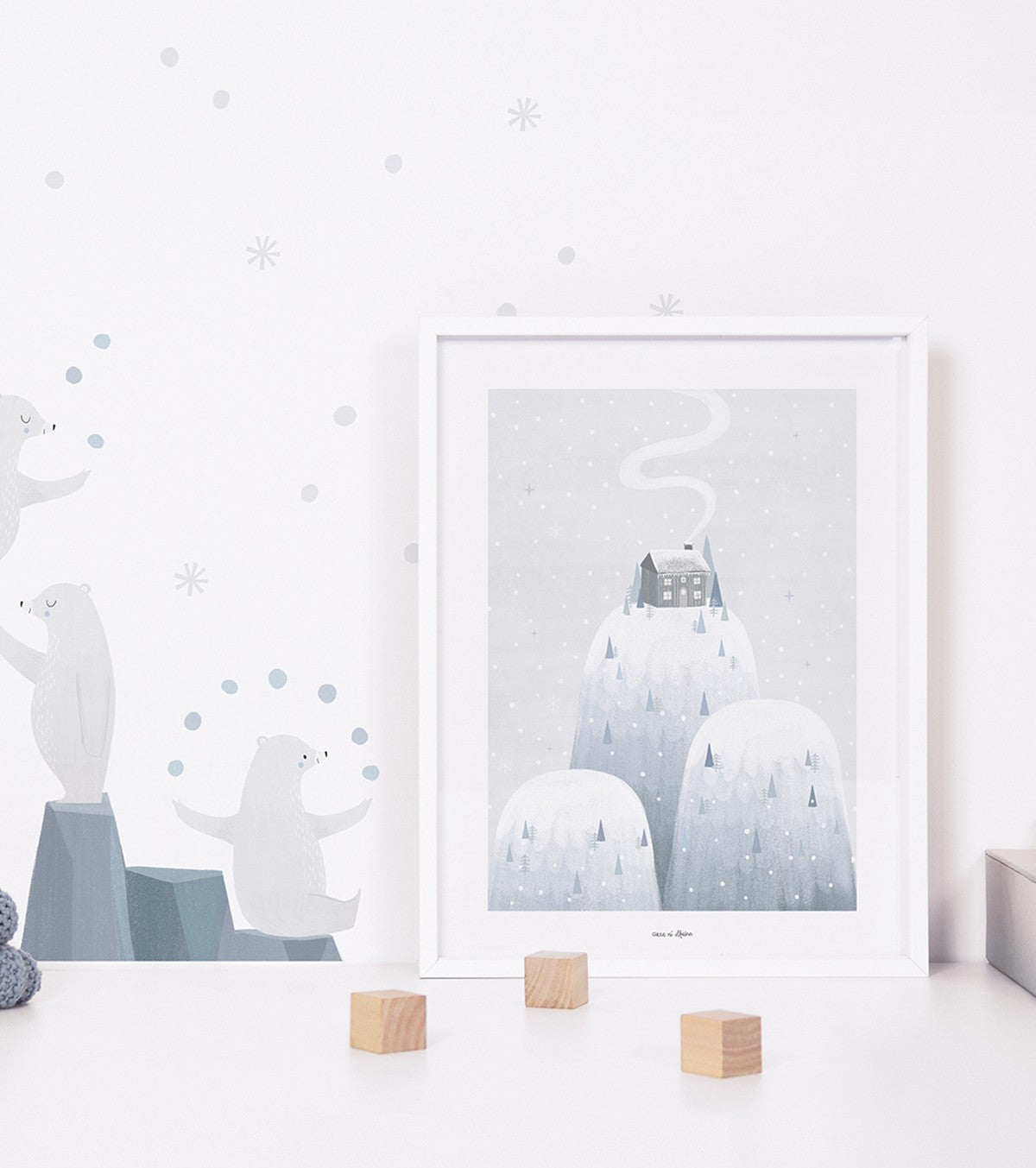 Artic Dream - Children's Poster - Village On The Ice Floe