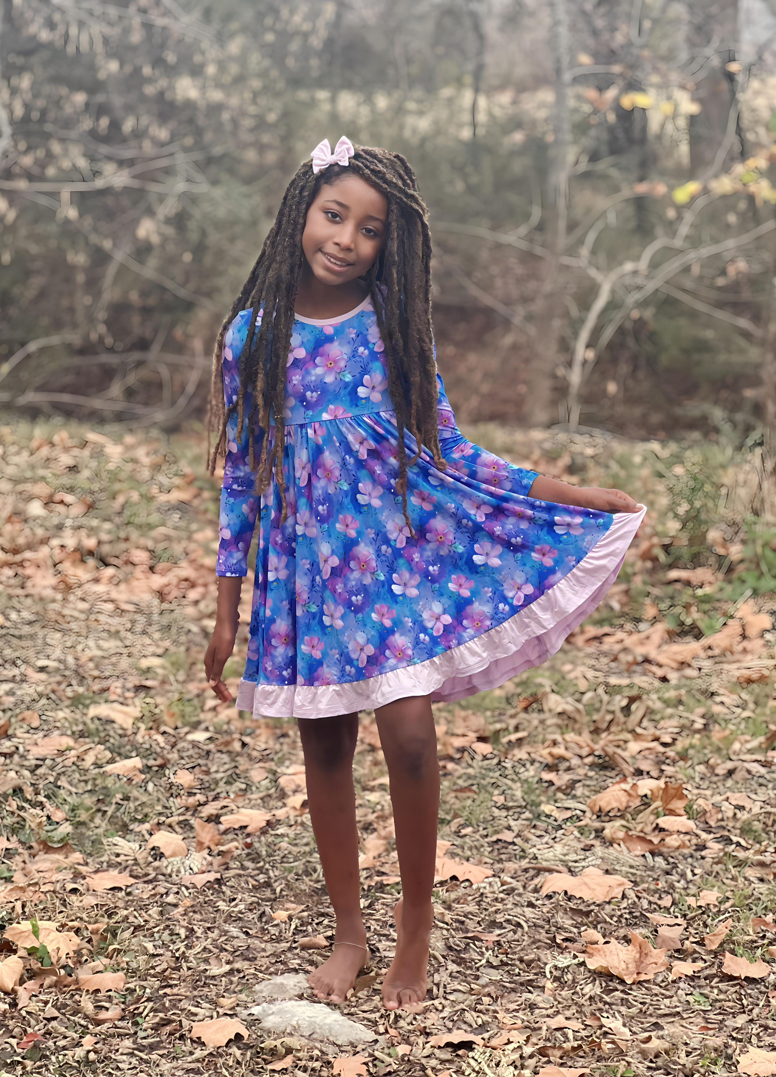 Dreamy Blooms | Bamboo Ruffle Twirl Dress