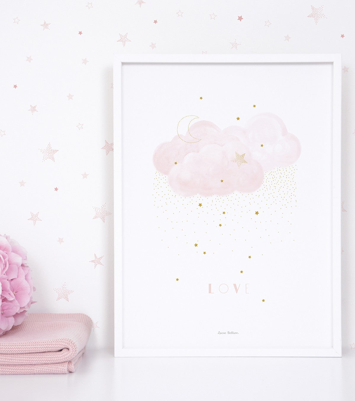 Stardust - Children's Poster - Stars And Clouds