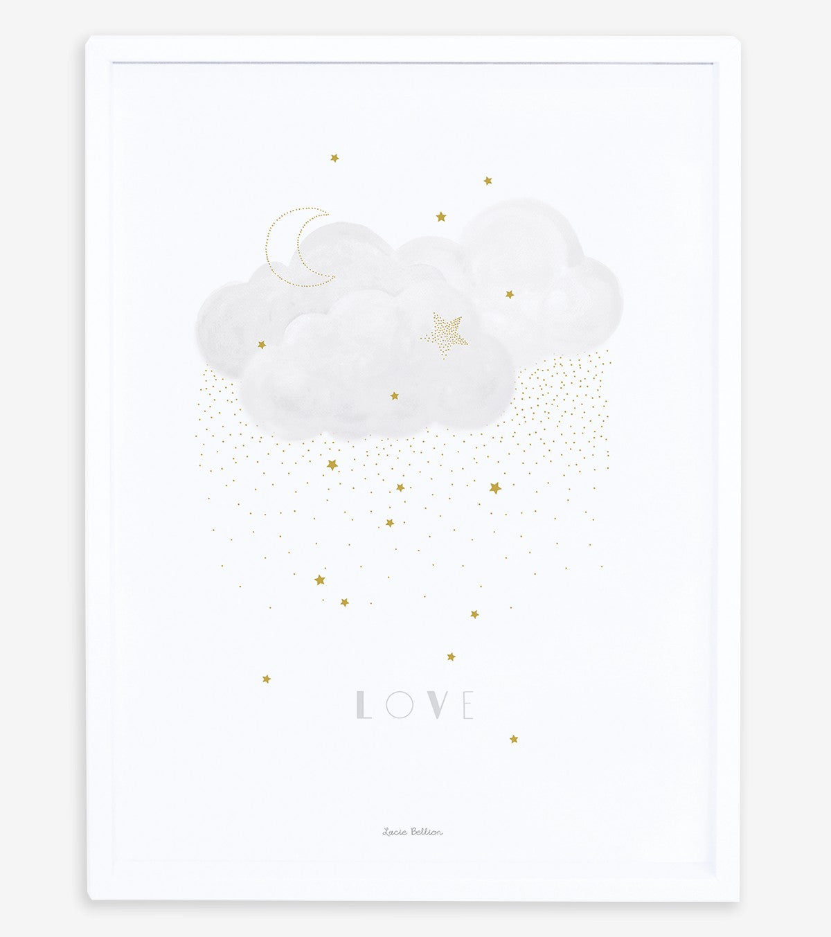 Stardust - Children's Poster - Stars And Clouds