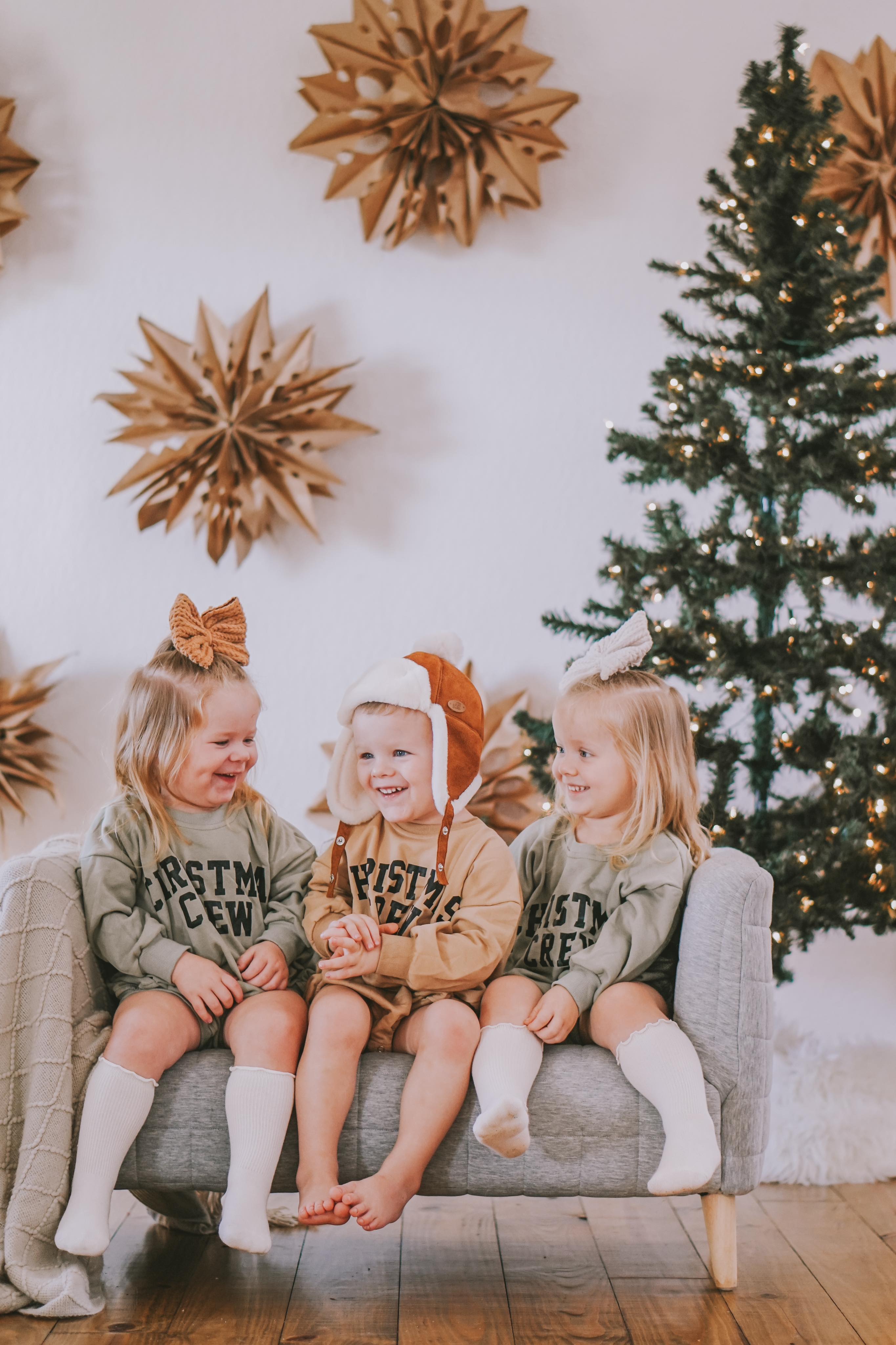 Christmas Crew Sweatshirt Romper - More Colors