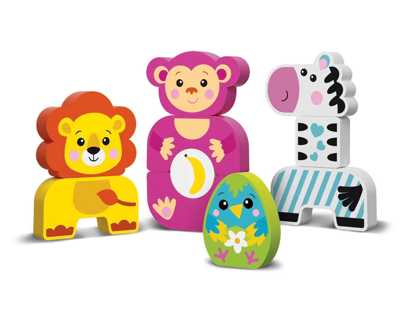 Kids Hits - Wooden Blocks Monkey And Friends