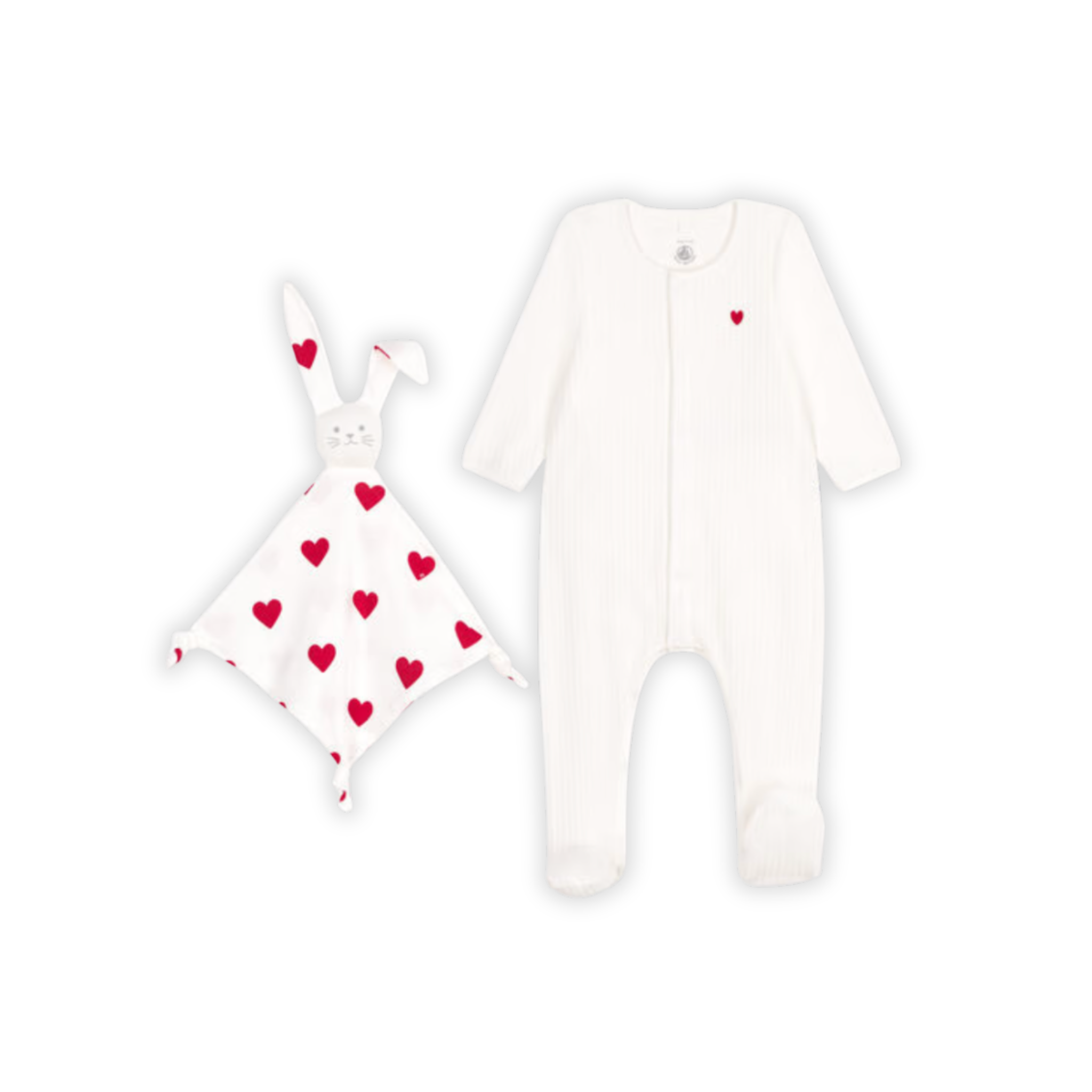 Petit Bateau | Baby 2pc Footie With Attached Bodysuit And Doudou