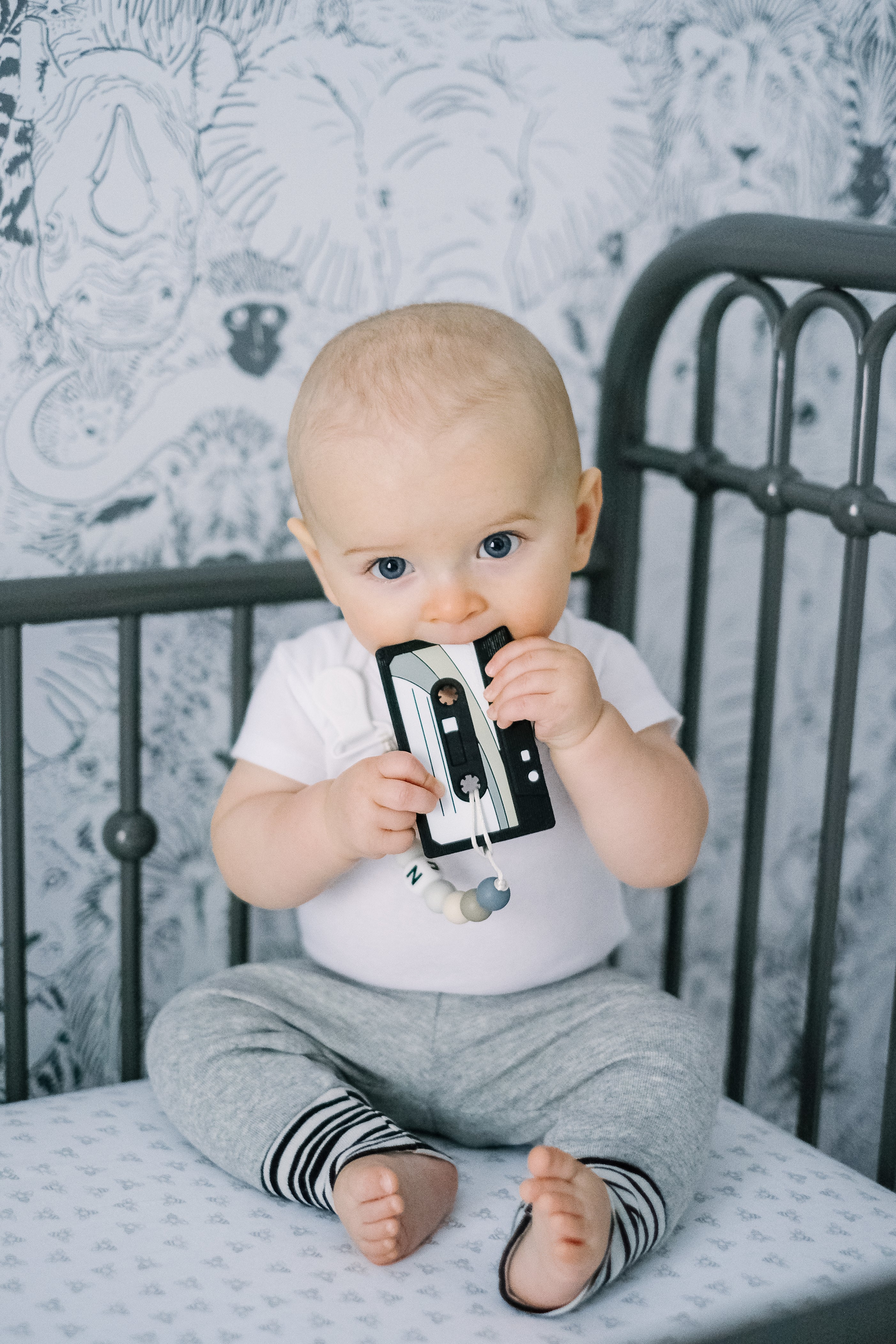 Personalized Cassette Tape Teether - Retro 80s & 90s Vibes For Teething Babies
