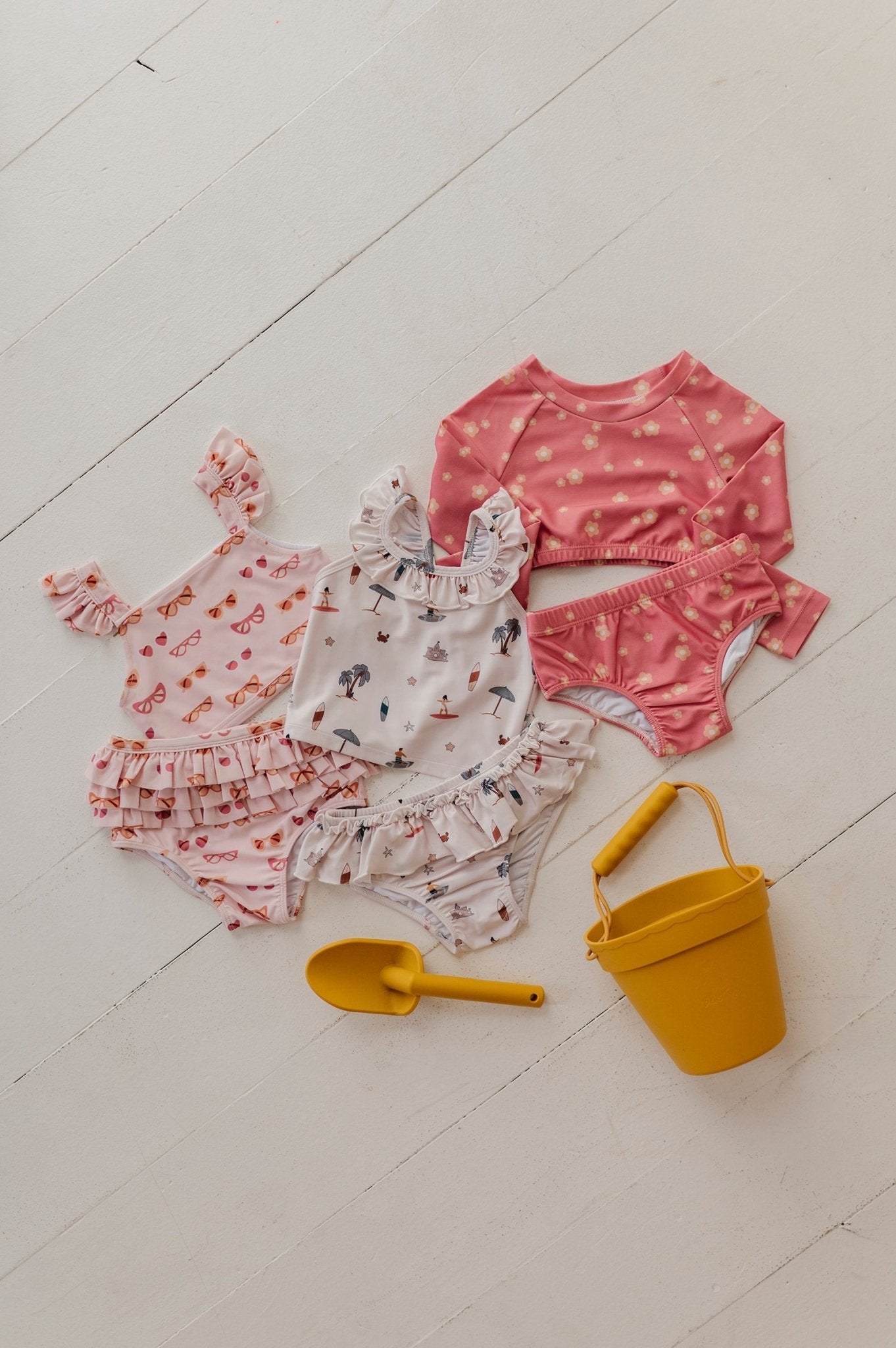 Girl's Two-piece Crop Swim Set