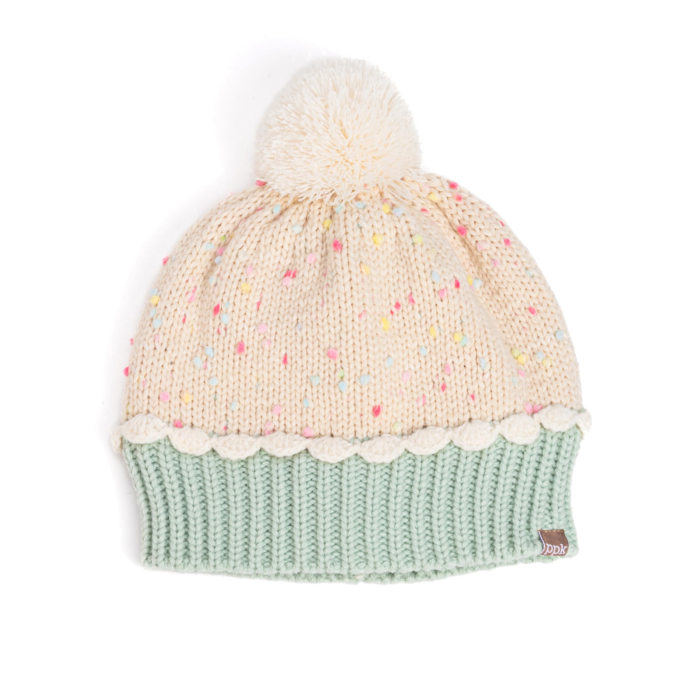 Cupcake Shaped Knit Beanie Hat For Children 1-12 Y, Cute Novelty Design, Premium Quality