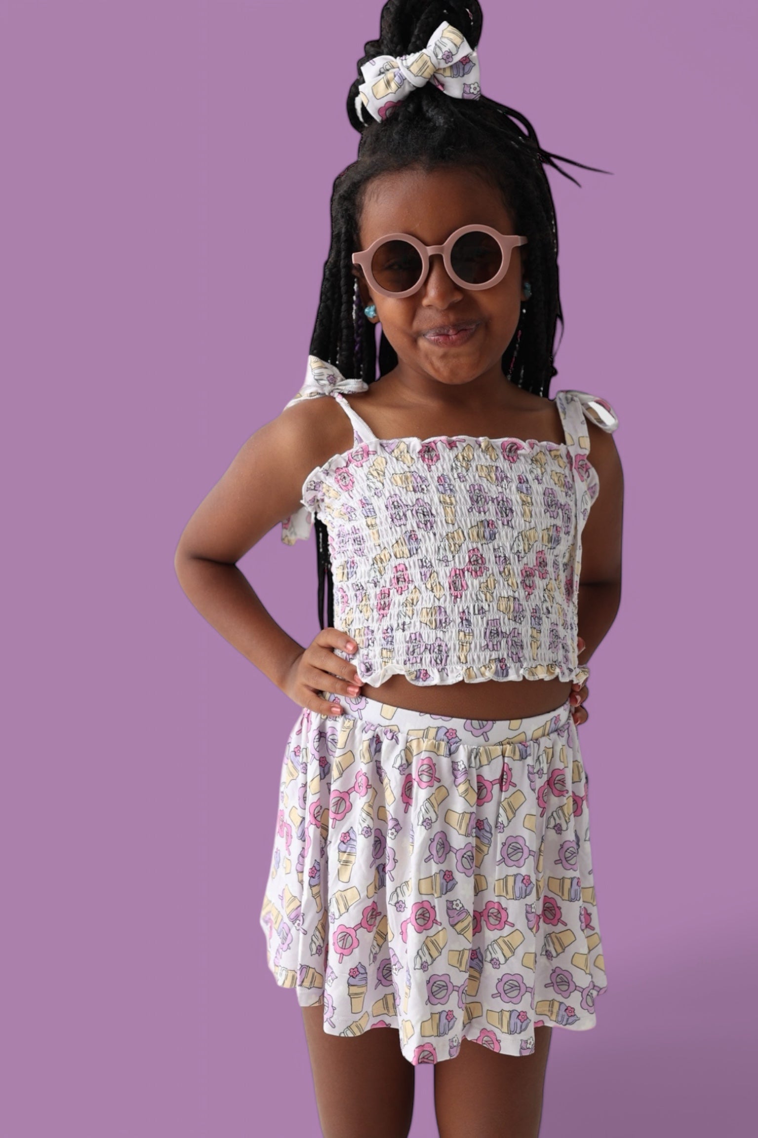 Sweet Summer Dream Smocked Skort Set