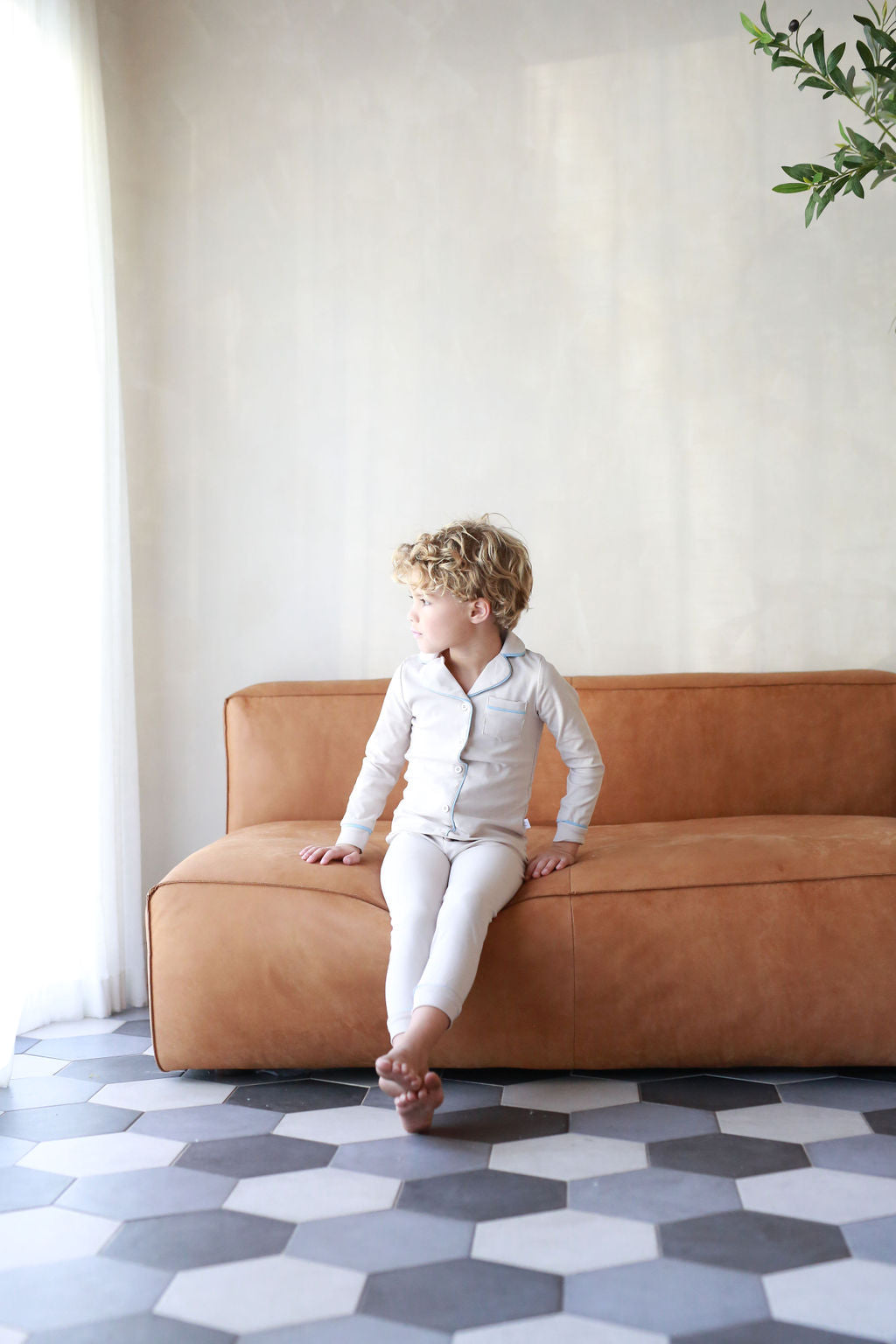 Grandpa Pj-taupe/blue