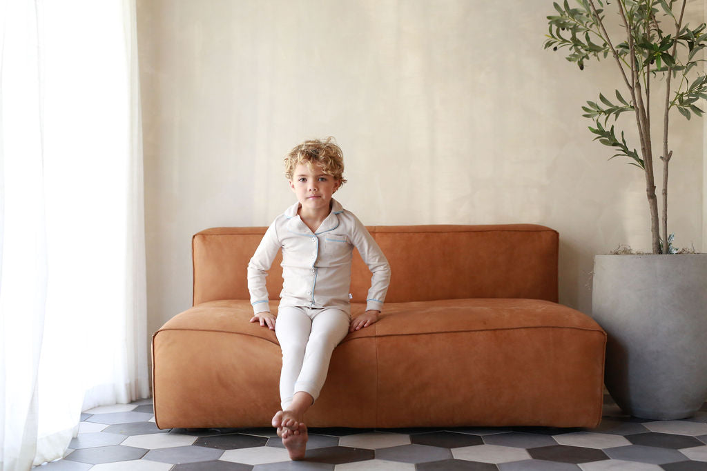 Grandpa Pj-taupe/blue