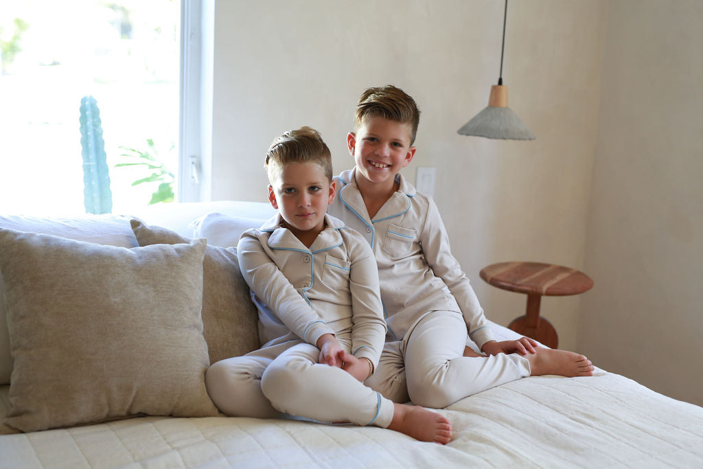 Grandpa Pj-taupe/blue